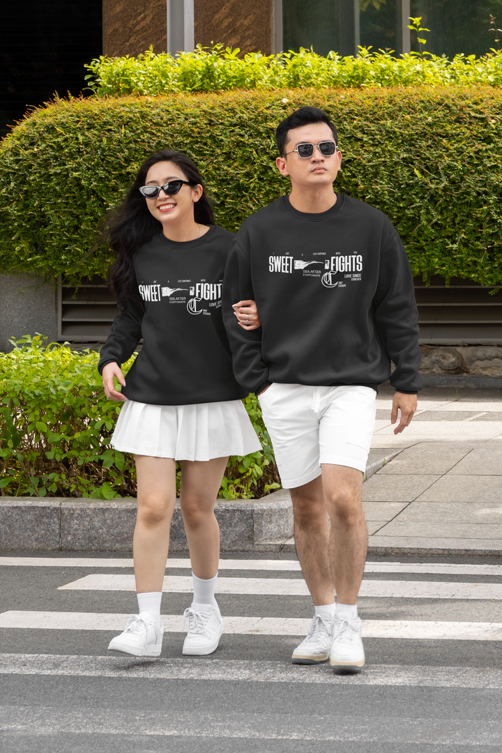 Our "Sweet Fights" - Funny Anniversary Sweatshirt Gift for Husband & Wife by RanggRiwaaz