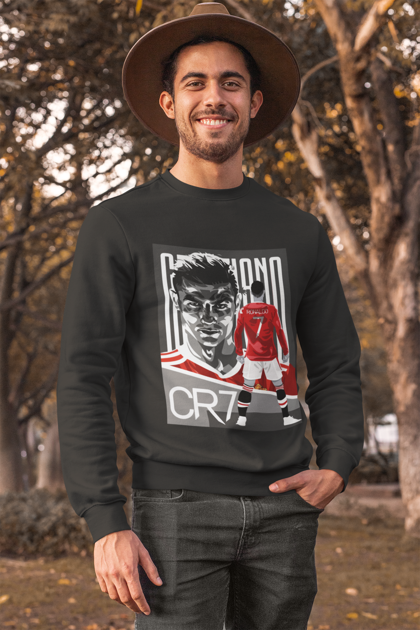 Cristiano Ronaldo CR7 Red Devil - Manchester United Style #7 - Unisex Sweatshirt by RanggRiwaaz