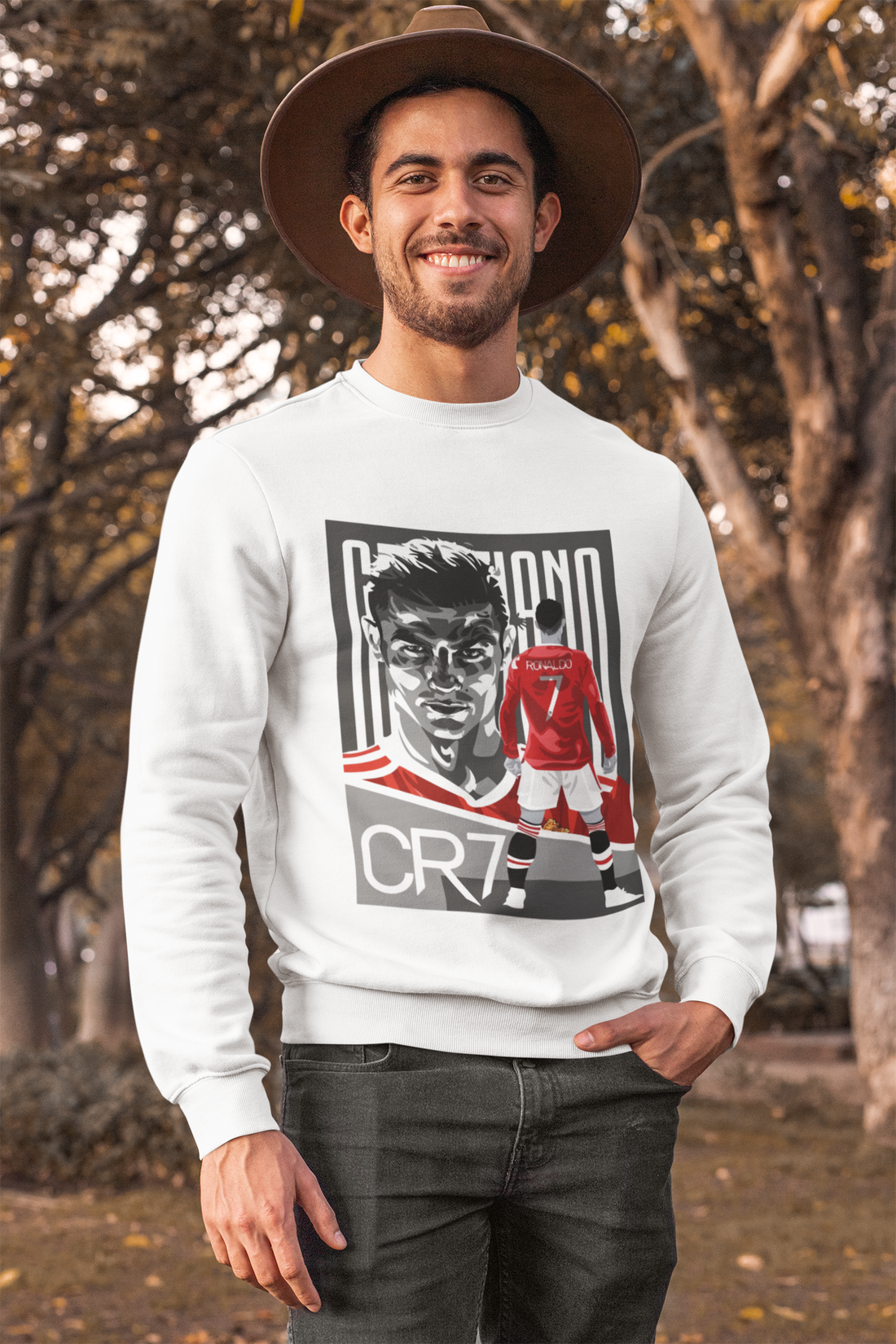 Cristiano Ronaldo CR7 Red Devil - Manchester United Style #7 - Unisex Sweatshirt by RanggRiwaaz