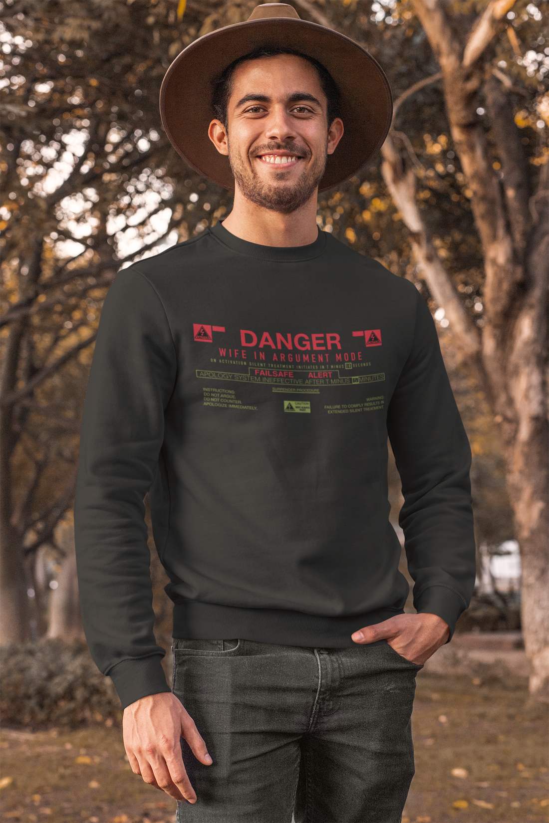 Danger "Wife In Argument Mode" Sweatshirt - Funny Gift for Spouse by RanggRiwaaz