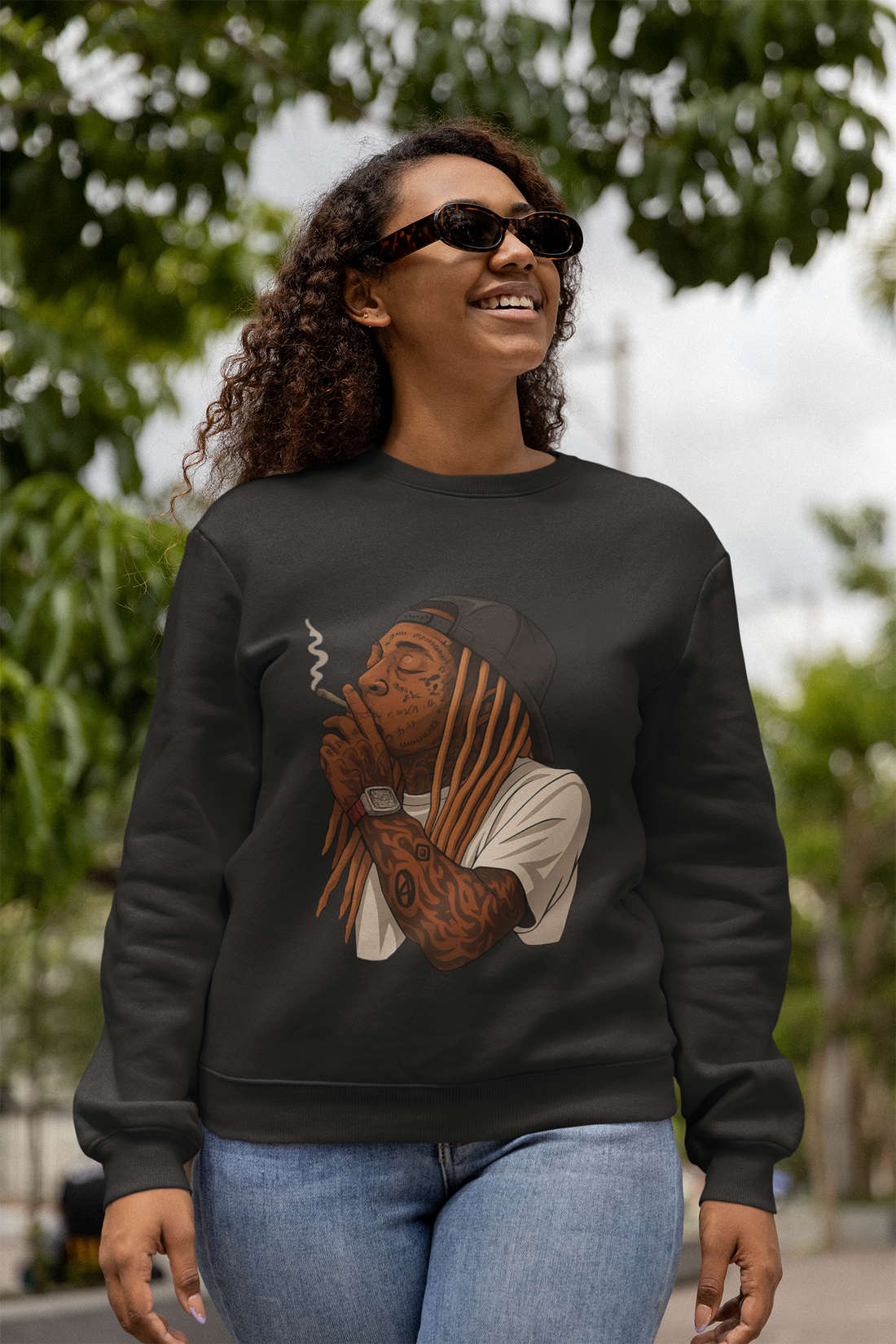 Lil Wayne Graphic Sweatshirt | Hip Hop Legend | Weezy Rap Merch | Streetstyle Unisex Sweatshirt by RanggRiwaaz