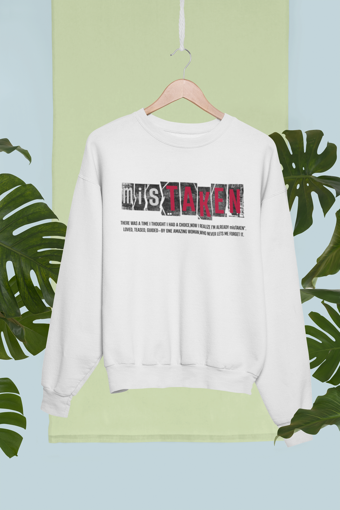 Funny Anniversary Gift: "Mistaken Husband & Wife" Couple Sweatshirt by RanggRiwaaz