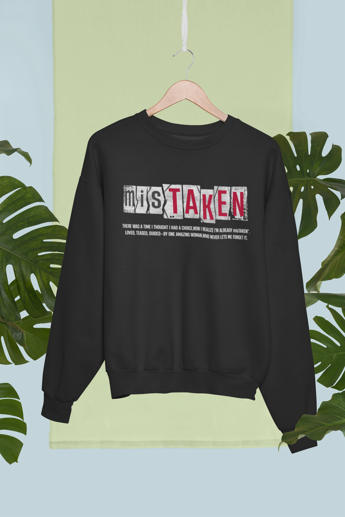 Funny Anniversary Gift: "Mistaken Husband & Wife" Couple Sweatshirt by RanggRiwaaz