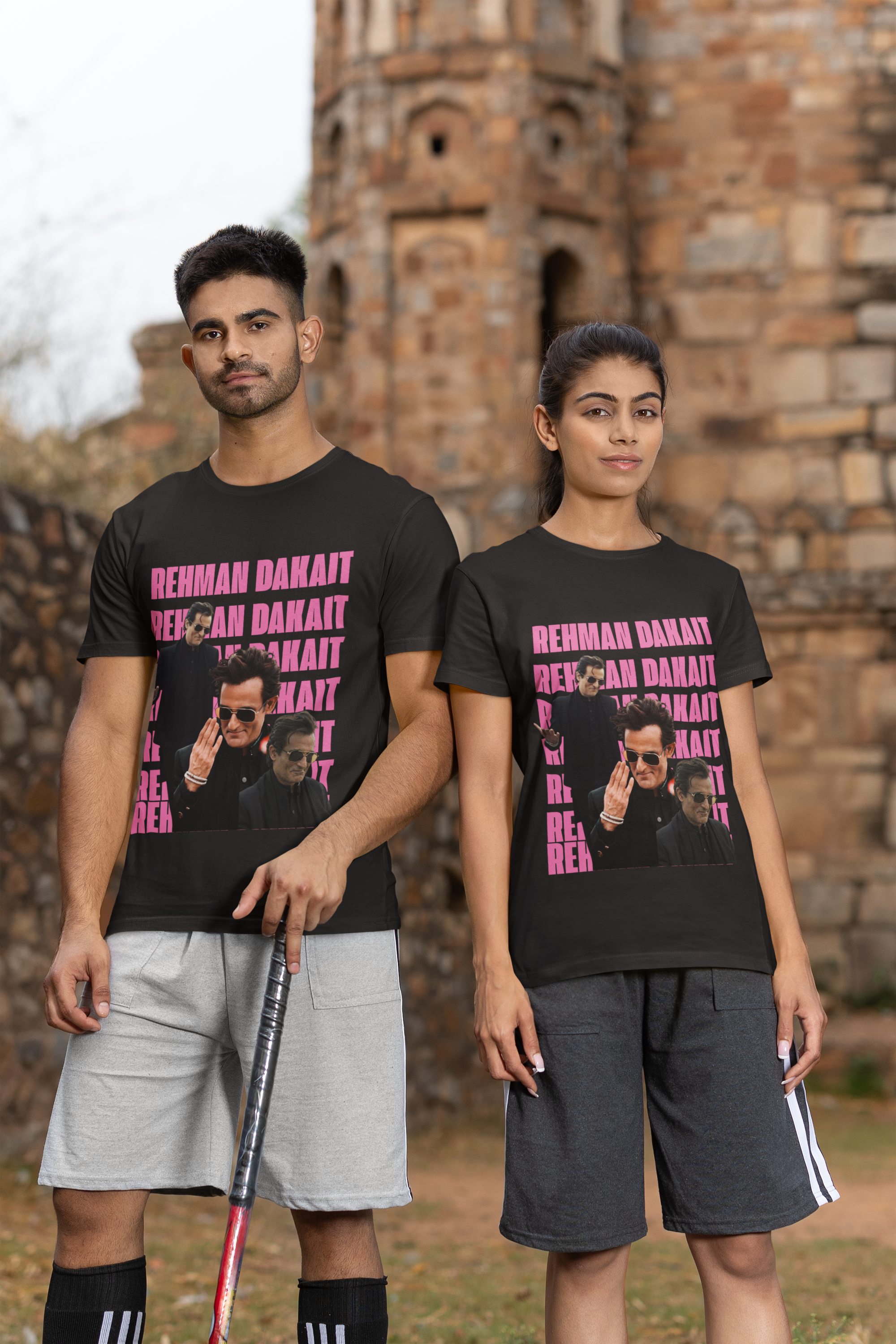 Rehman Dakait Graphic Tee | Bold Typography Streetwear T-Shirt | Dhurandhar Unisex Classic Crew T-Shirt by RanggRiwaaz