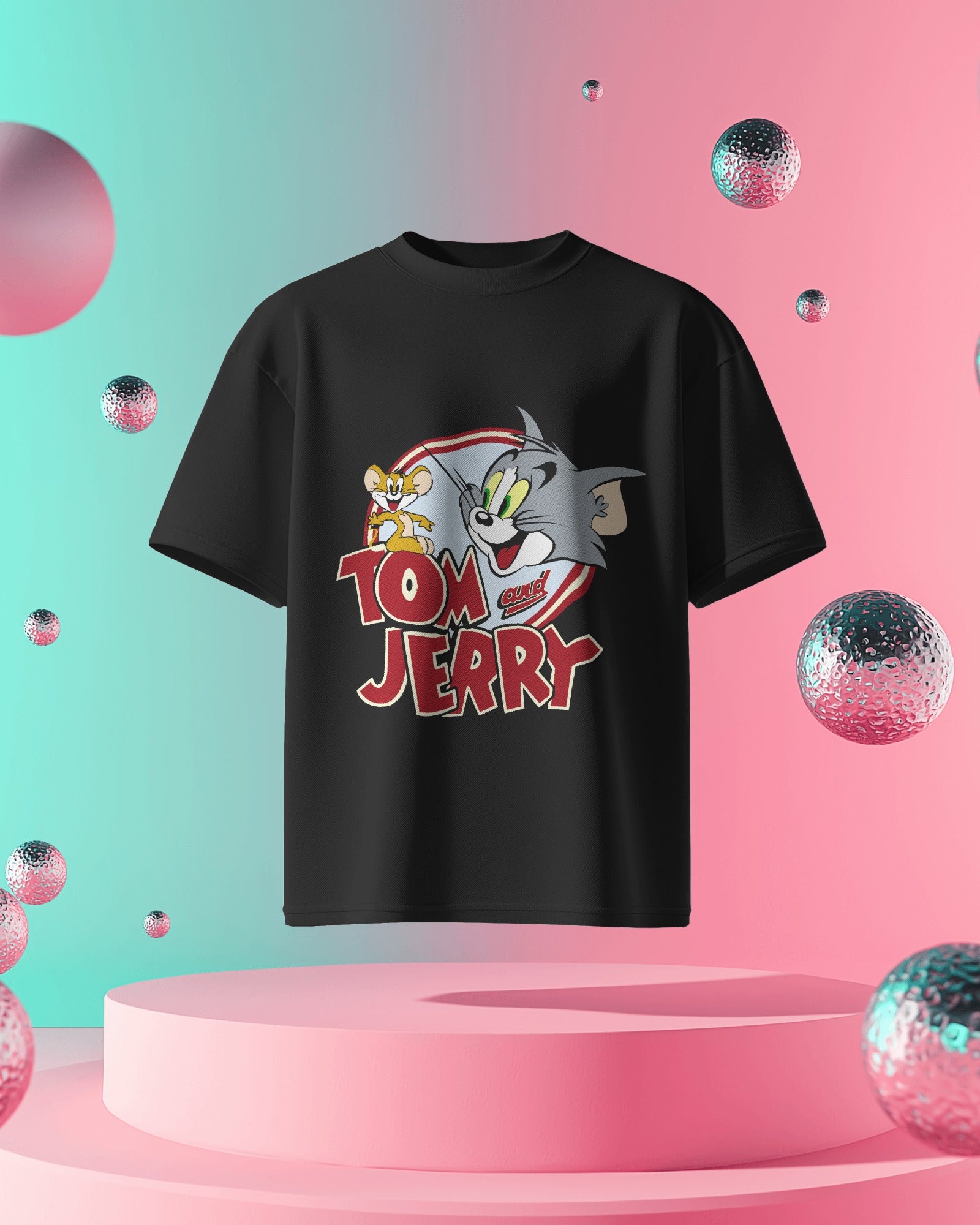 Tom and Jerry Boys' Crew Neck T-Shirt - Classic Cartoon Graphic Tee by RanggRiwaaz