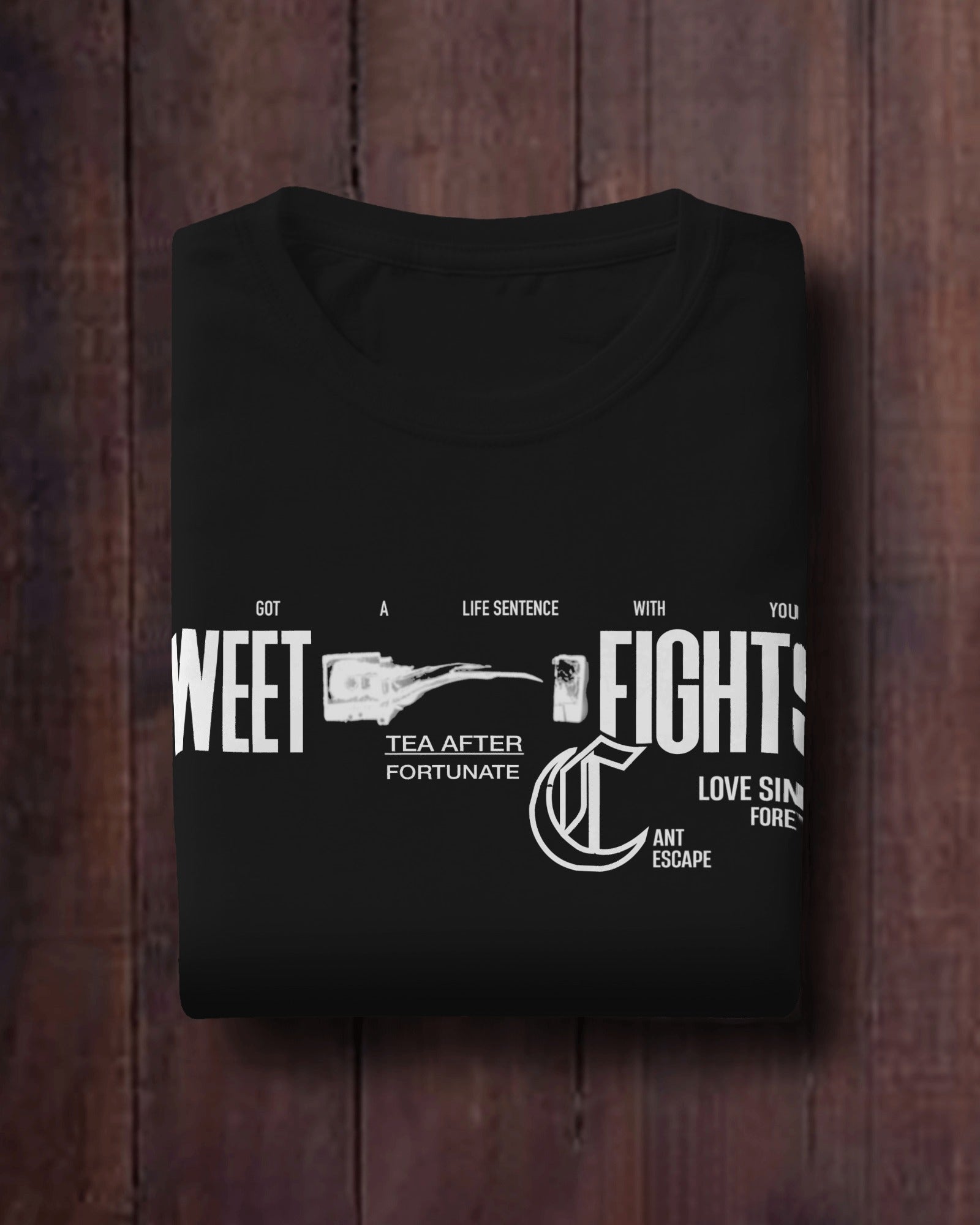 Sweet Fights Tea After Fortunate" Unisex T-Shirt - Unique Abstract Quote Tee by RanggRiwaaz