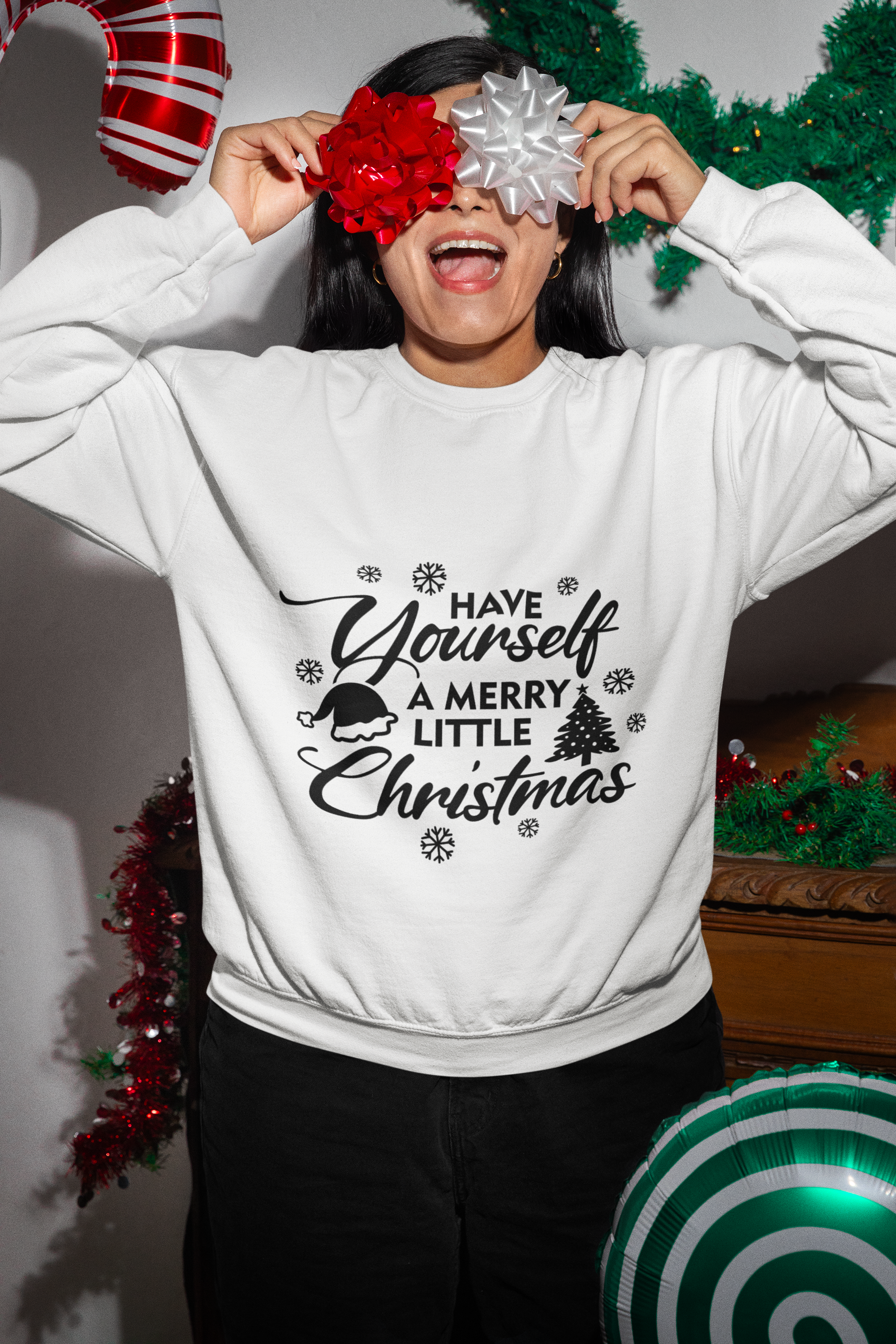 "Have Yourself a Merry Little Christmas" - Unisex Sweatshirt for Christmas Eve/Christmas Celebration by RanggRiwaaz