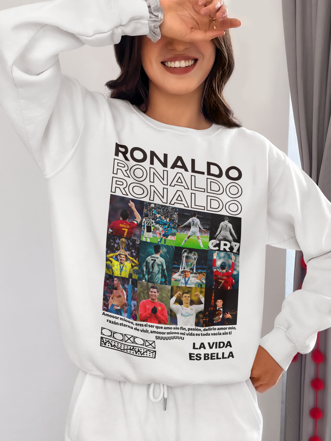 Cristiano Ronaldo All-Teams Tribute | CR7 Bicycle Kick Graphic Unisex Sweatshirt by RanggRiwaaz