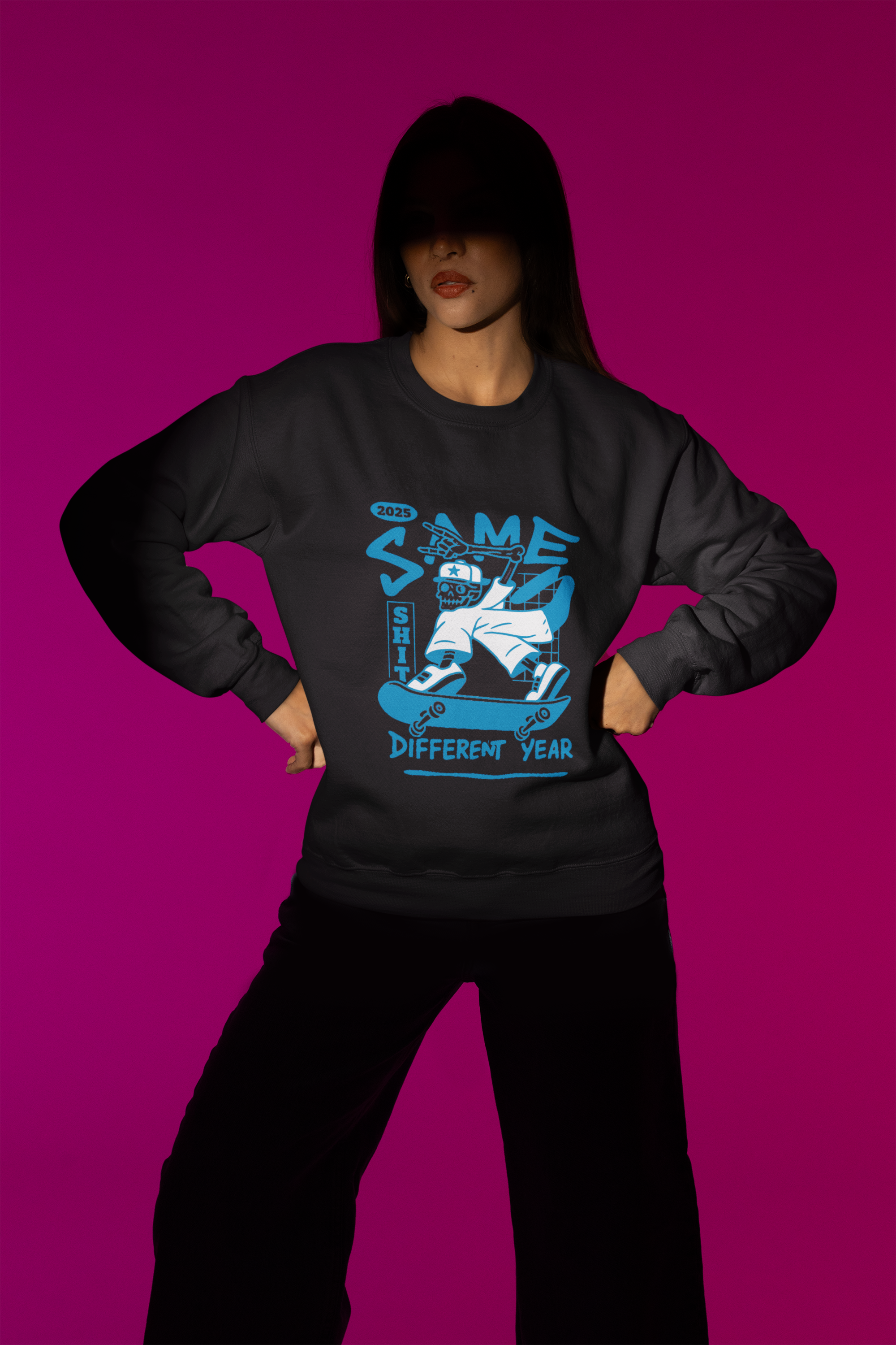 Same Shit Different Year | Cool Skater Merch | Streetstyle Unisex Sweatshirt by RanggRiwaaz