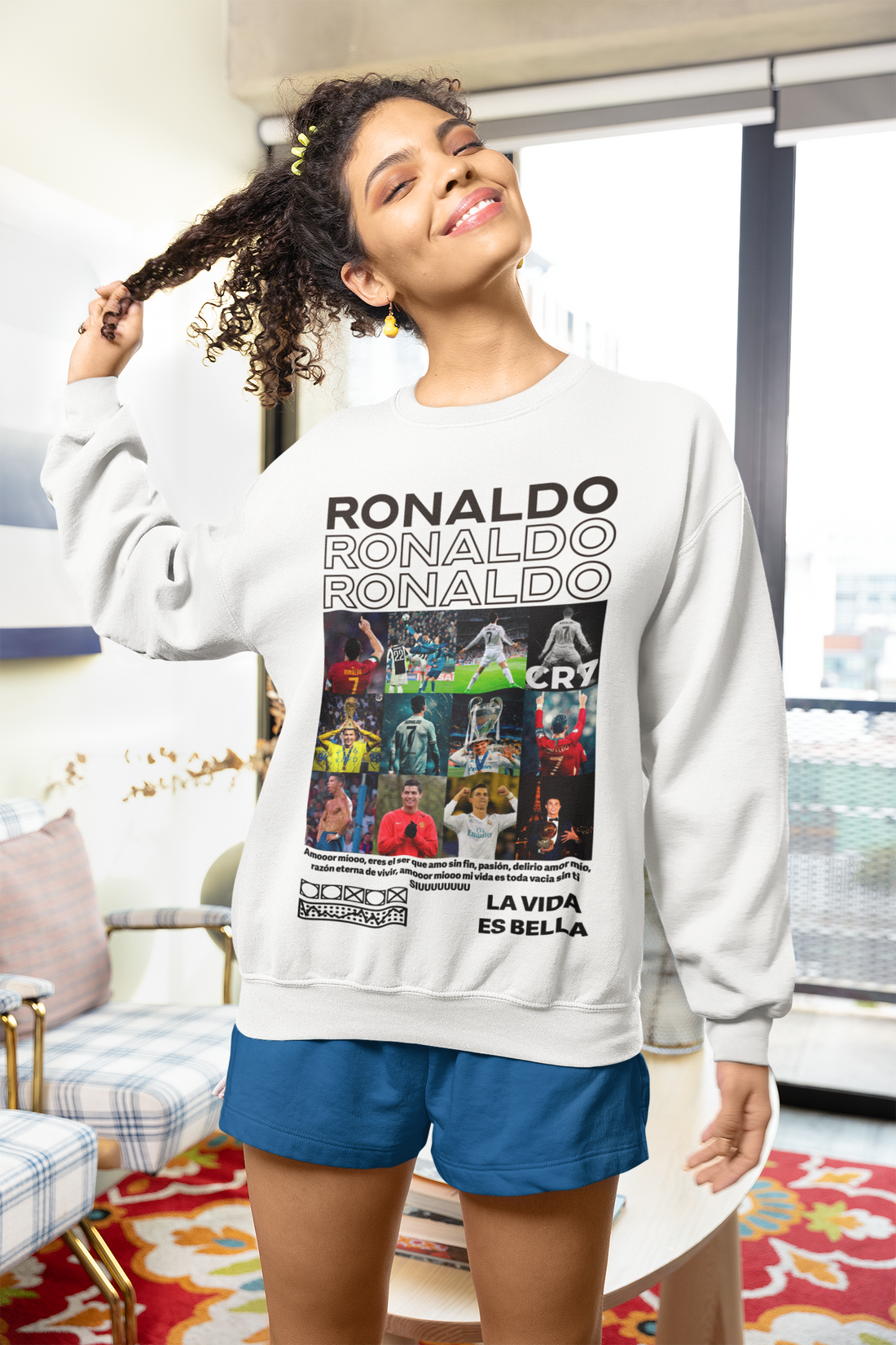 Cristiano Ronaldo All-Teams Tribute | CR7 Bicycle Kick Graphic Unisex Sweatshirt by RanggRiwaaz