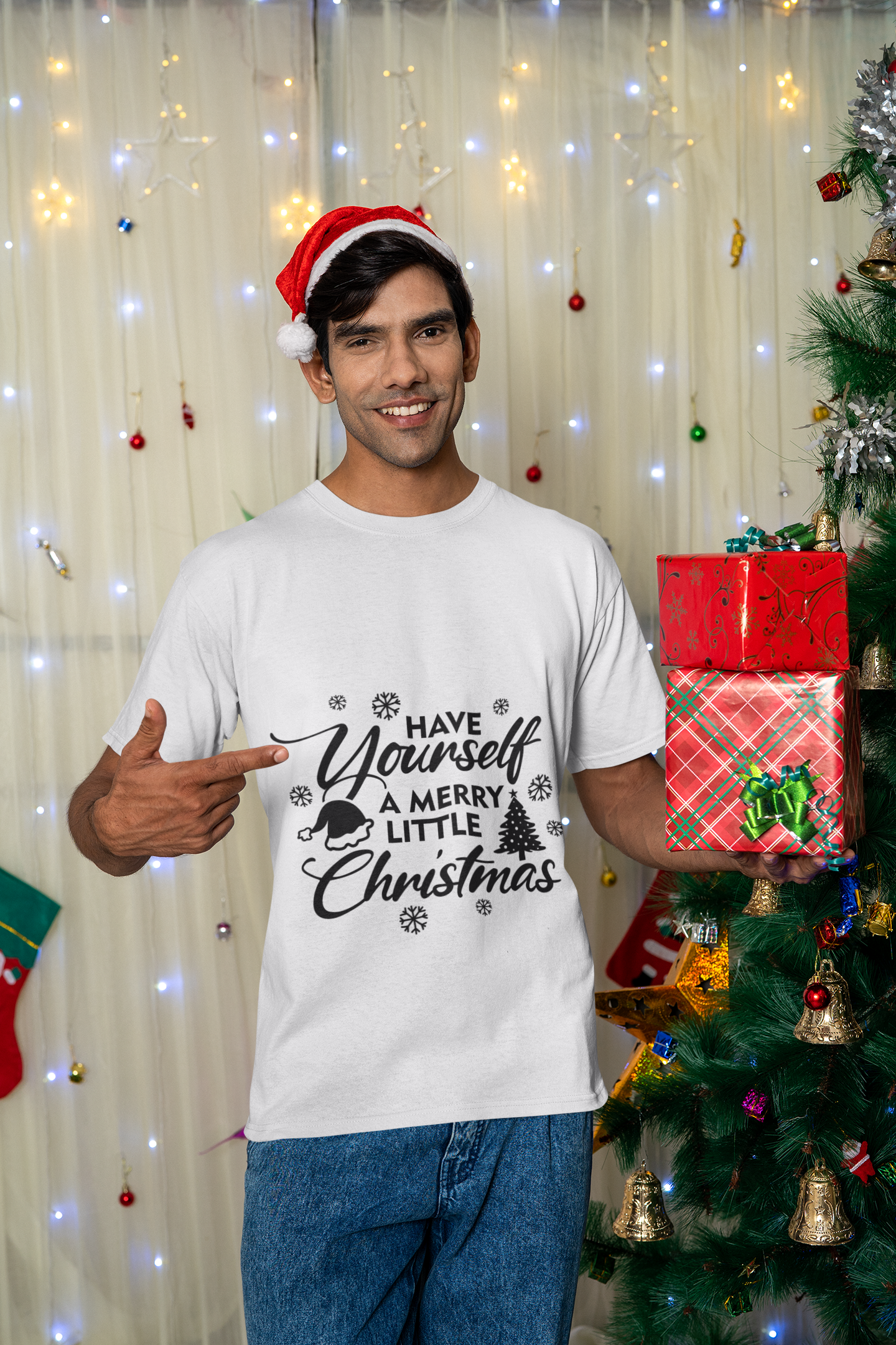 "Have Yourself a Merry Little Christmas" - Family T-shirt for Christmas Eve/Christmas Celebration by RanggRiwaaz