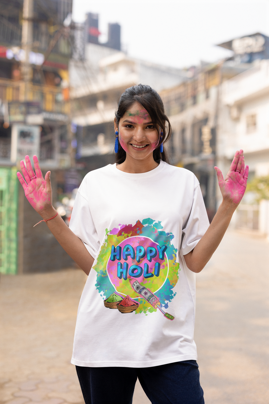 RanggRiwaaz "Happy Holi" Graphic Apparel - Mandala Design & Festival Vibe