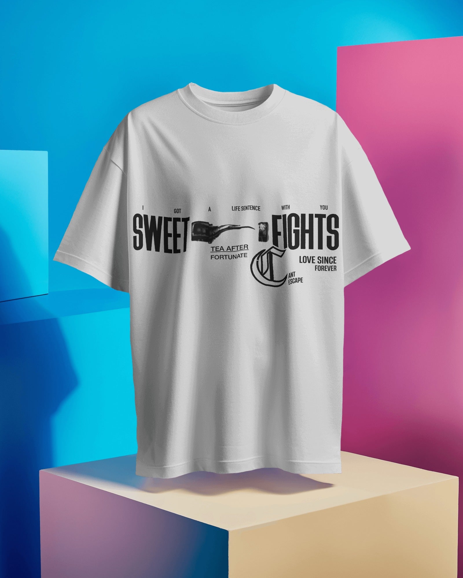 Sweet Fights Tea After Fortunate" Unisex T-Shirt - Unique Abstract Quote Tee by RanggRiwaaz