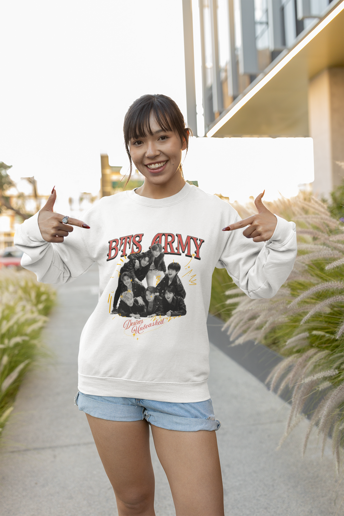 BTS Army Desires Unleashed Graphic Sweatshirt | OT7 Rock Concept | K-POP Unisex Sweatshirt by RanggRiwaaz