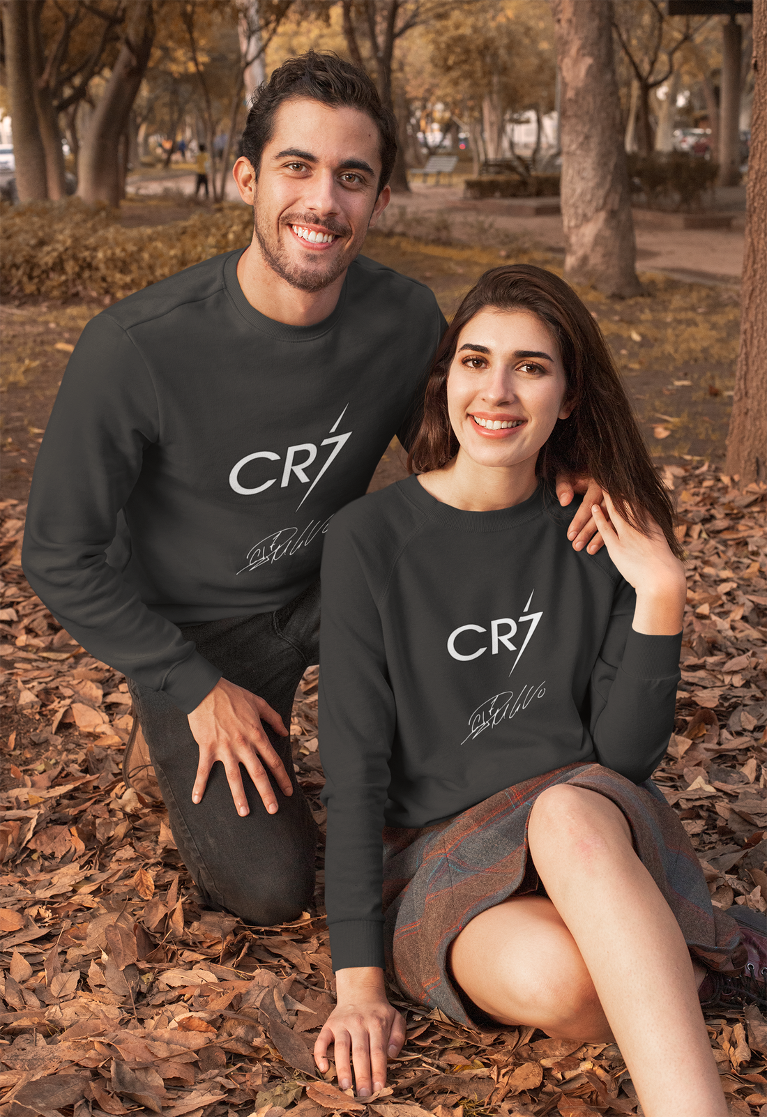 Minimalist CR7 Logo Sweatshirt | Cristiano Ronaldo Signature Line Art Unisex Sweatshirt by RanggRiwaaz