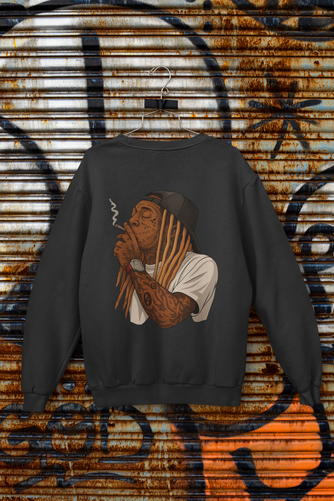 Lil Wayne Graphic Sweatshirt | Hip Hop Legend | Weezy Rap Merch | Streetstyle Unisex Sweatshirt by RanggRiwaaz