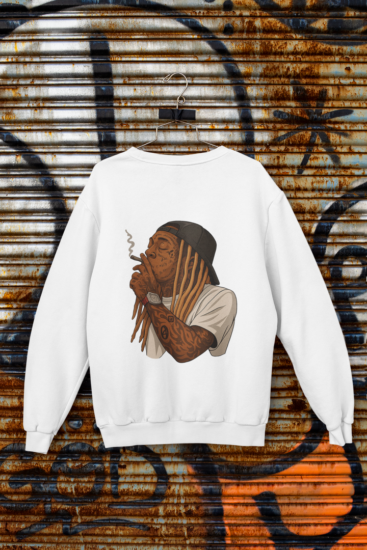 Lil Wayne Graphic Sweatshirt | Hip Hop Legend | Weezy Rap Merch | Streetstyle Unisex Sweatshirt by RanggRiwaaz