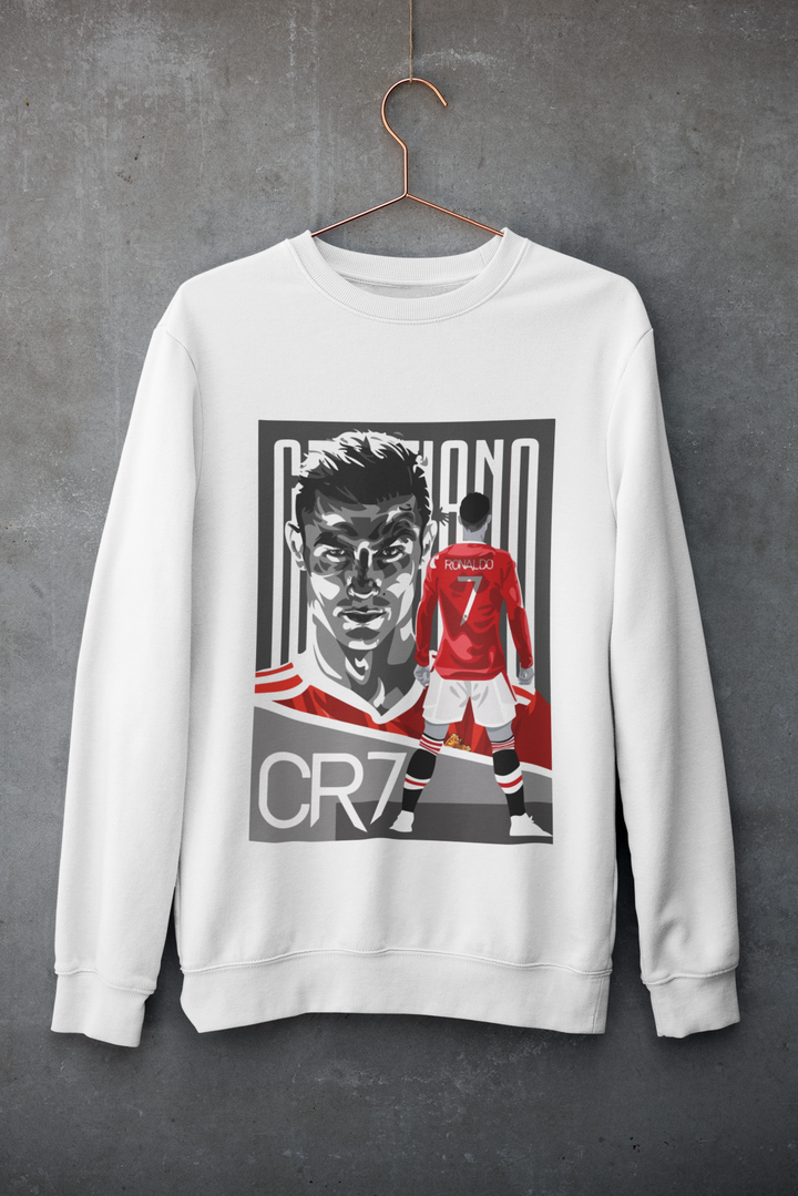 Cristiano Ronaldo CR7 Red Devil - Manchester United Style #7 - Unisex Sweatshirt by RanggRiwaaz
