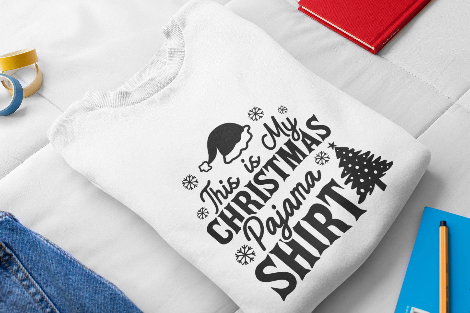 "This Is My Christmas Pajama Shirt" - Family Sweatshirt for Christmas Eve, Christmas celebration by RanggRiwaaz