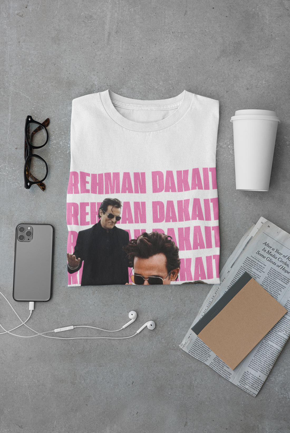 Rehman Dakait Graphic Tee | Bold Typography Streetwear T-Shirt | Dhurandhar Unisex Classic Crew T-Shirt by RanggRiwaaz