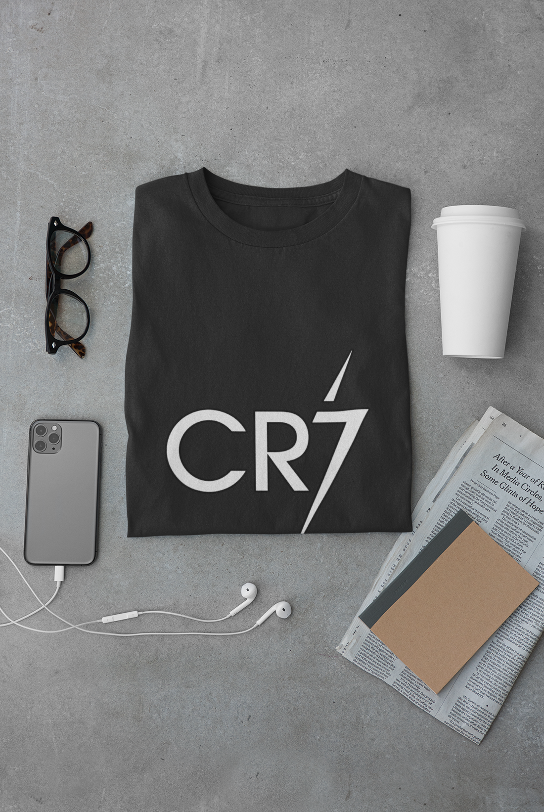 The GOAT Collection: CR7 Signature Edition - Unisex Classic Crew T-Shirt by RanggRiwaaz