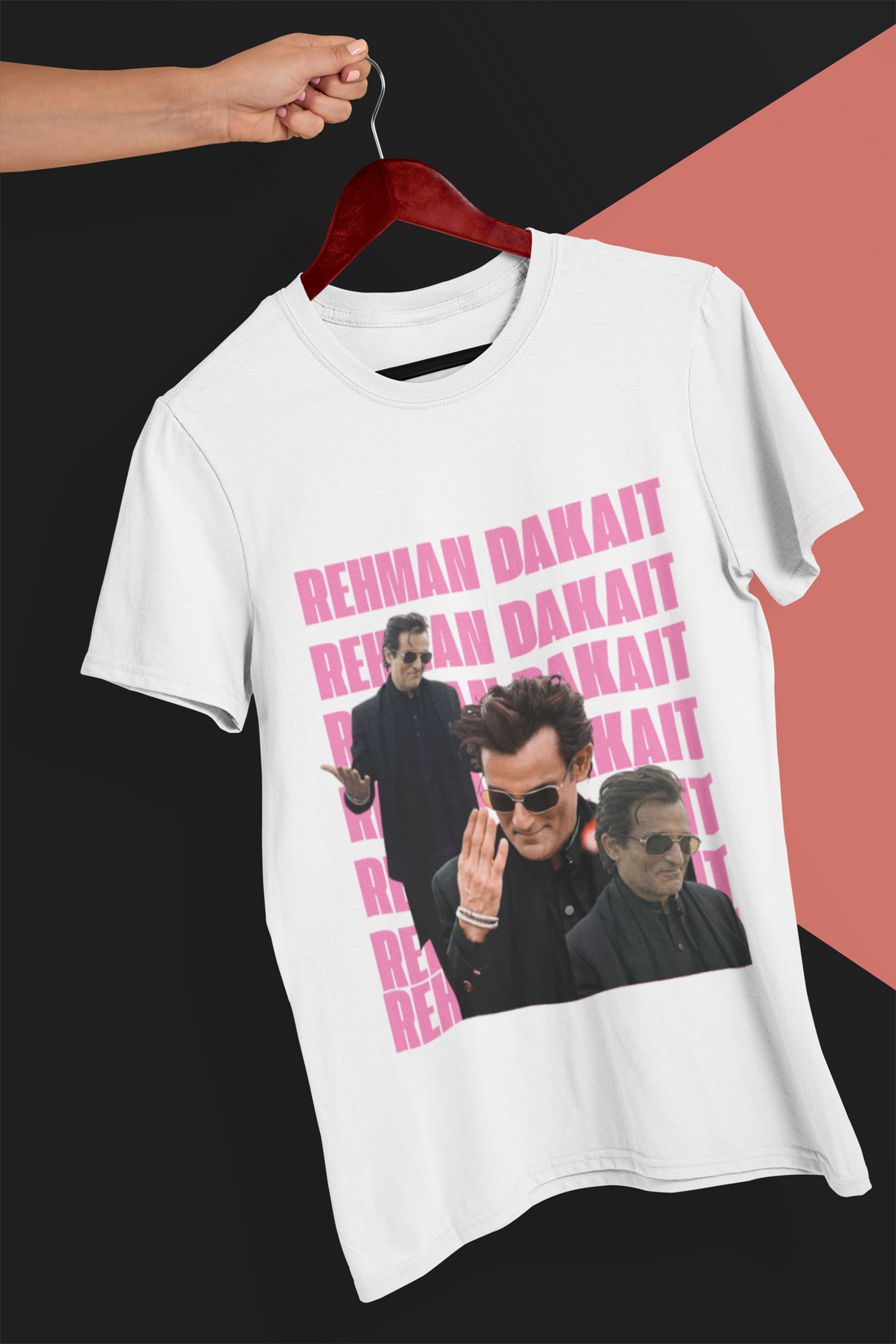 Rehman Dakait Graphic Tee | Bold Typography Streetwear T-Shirt | Dhurandhar Unisex Classic Crew T-Shirt by RanggRiwaaz