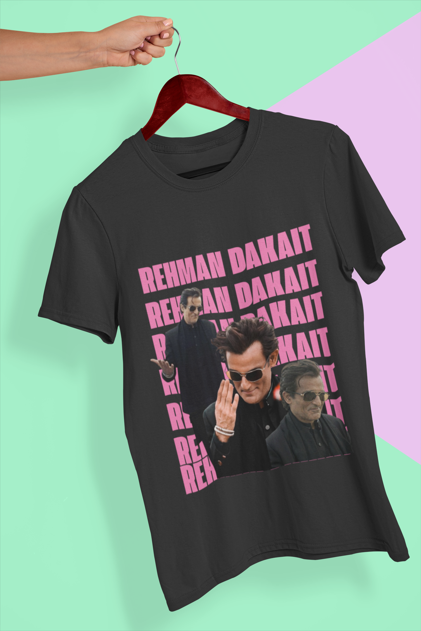 Rehman Dakait Graphic Tee | Bold Typography Streetwear T-Shirt | Dhurandhar Unisex Classic Crew T-Shirt by RanggRiwaaz