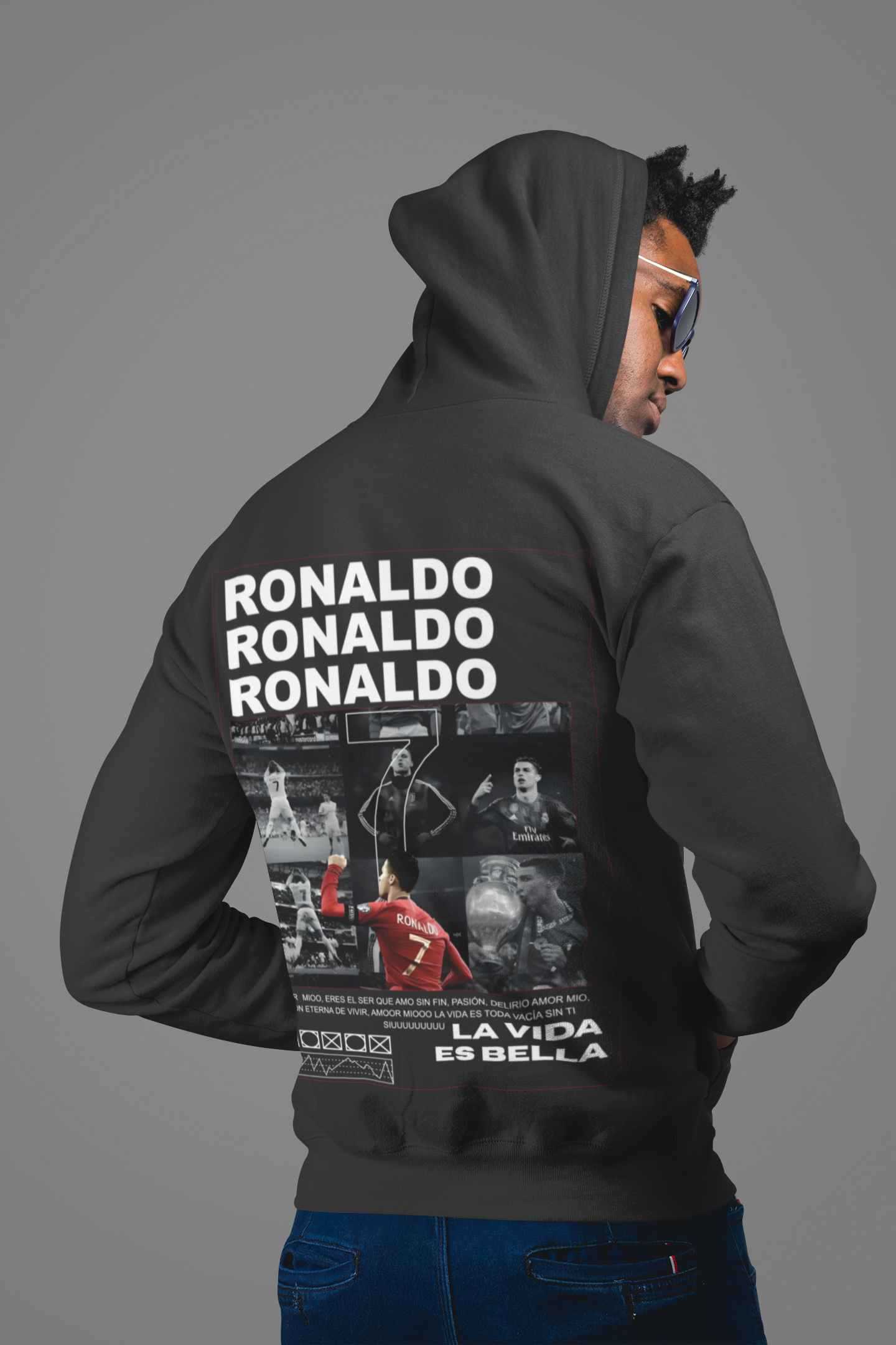 CR7 "Siuuuu" Celebration Hoodie | Portugal, Real Madrid, Juventus - Unisex Hoodie by RanggRiwaaz
