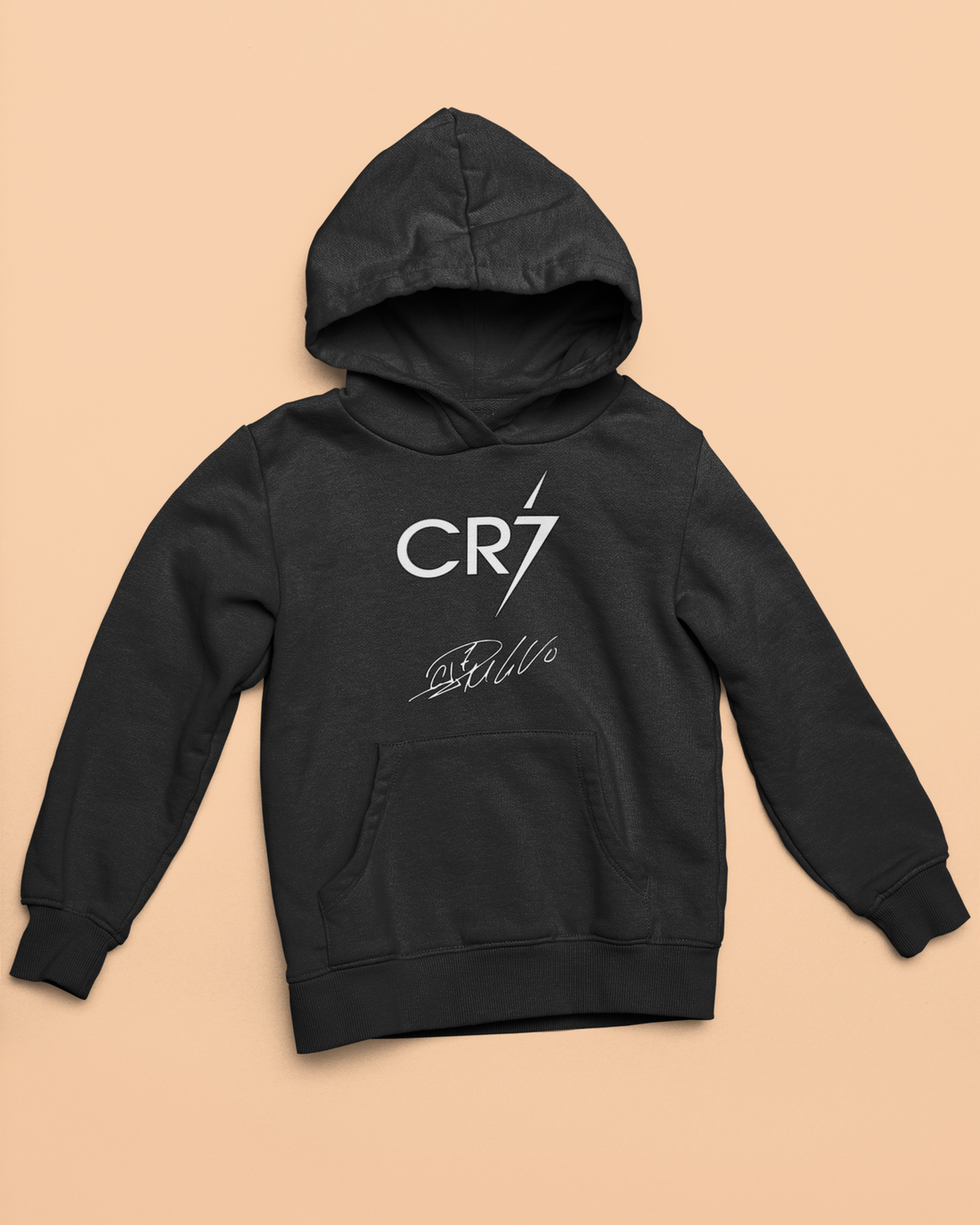 Official CR7 Logo & Signature Outline Hoodie | Cristiano Ronaldo Fan Apparel - Unisex Hoodie by RanggRiwaaz