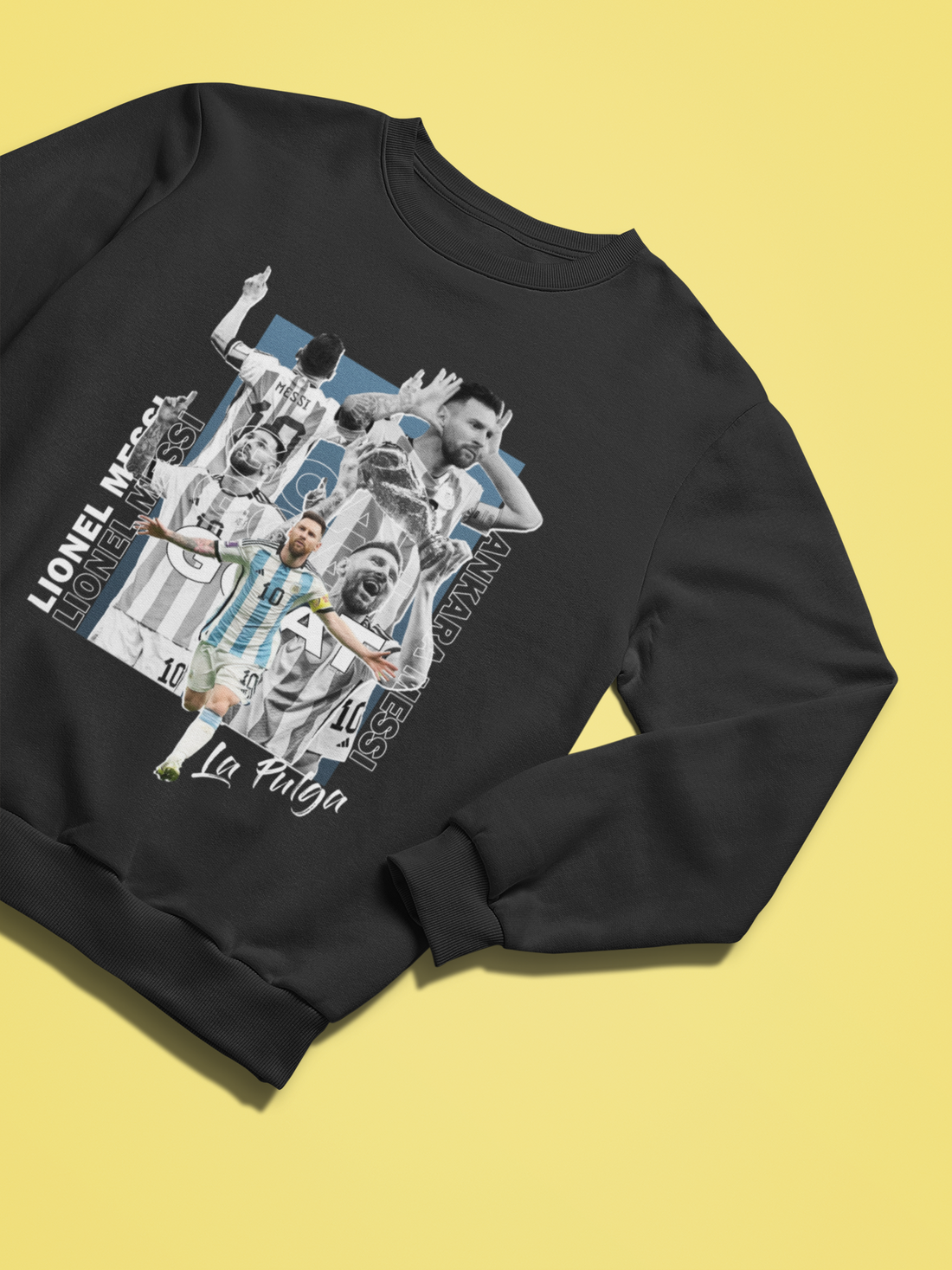 "Ankara Messi Goal Celebration" - Unisex Sweatshirt by RanggRiwaaz