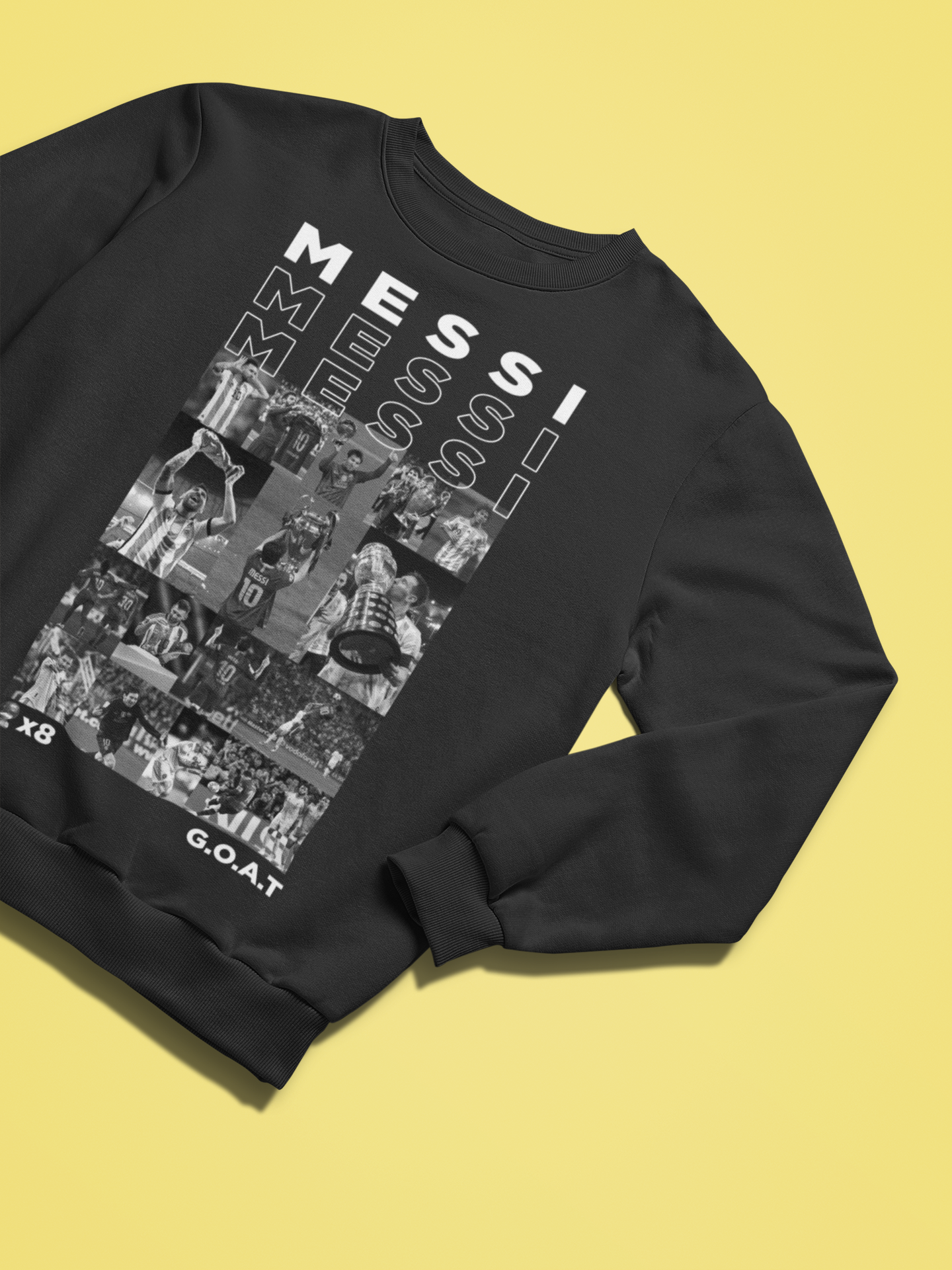The Complete GOAT: Lionel Messi Football Legend Collage - Unisex Sweatshirt by RanggRiwaaz