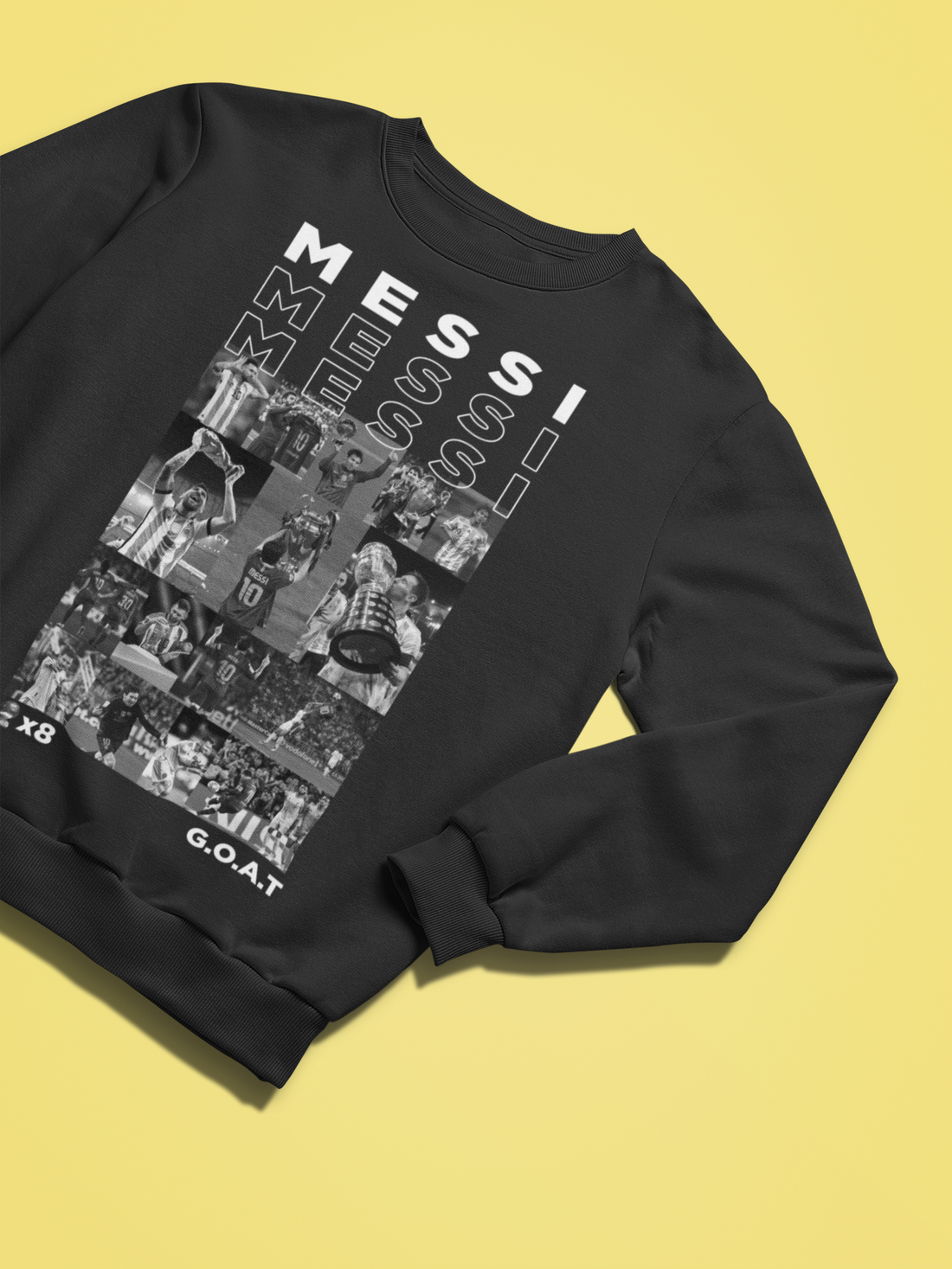 The Complete GOAT: Lionel Messi Football Legend Collage - Unisex Sweatshirt by RanggRiwaaz