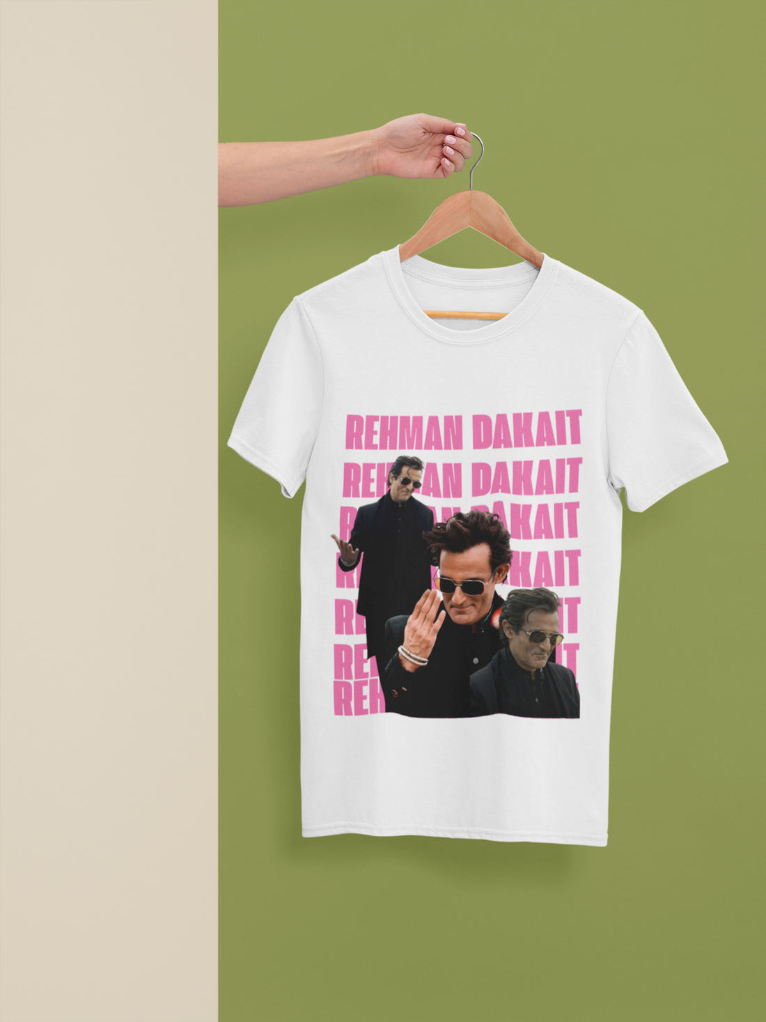 Rehman Dakait Graphic Tee | Bold Typography Streetwear T-Shirt | Dhurandhar Unisex Classic Crew T-Shirt by RanggRiwaaz