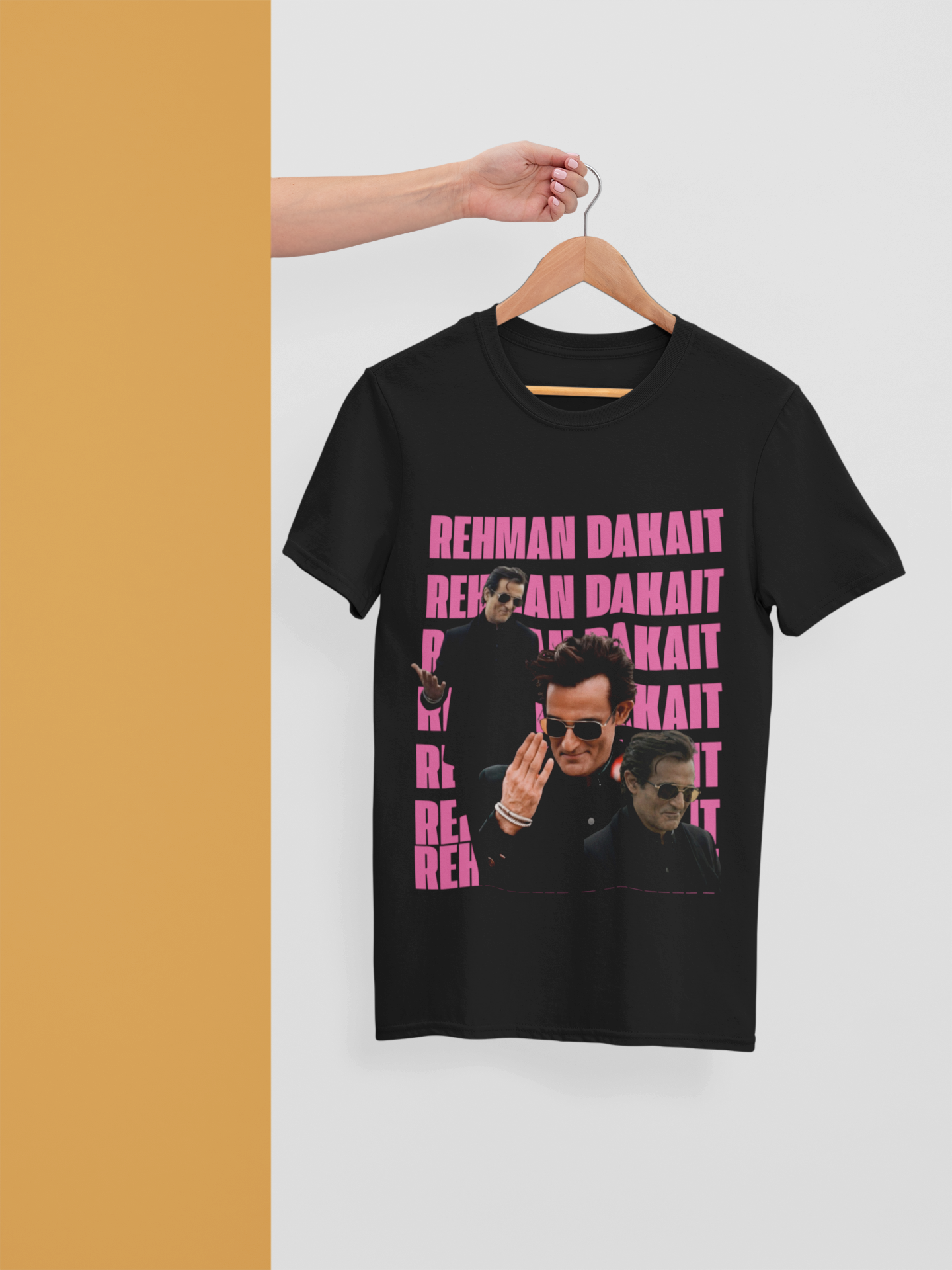 Rehman Dakait Graphic Tee | Bold Typography Streetwear T-Shirt | Dhurandhar Unisex Classic Crew T-Shirt by RanggRiwaaz
