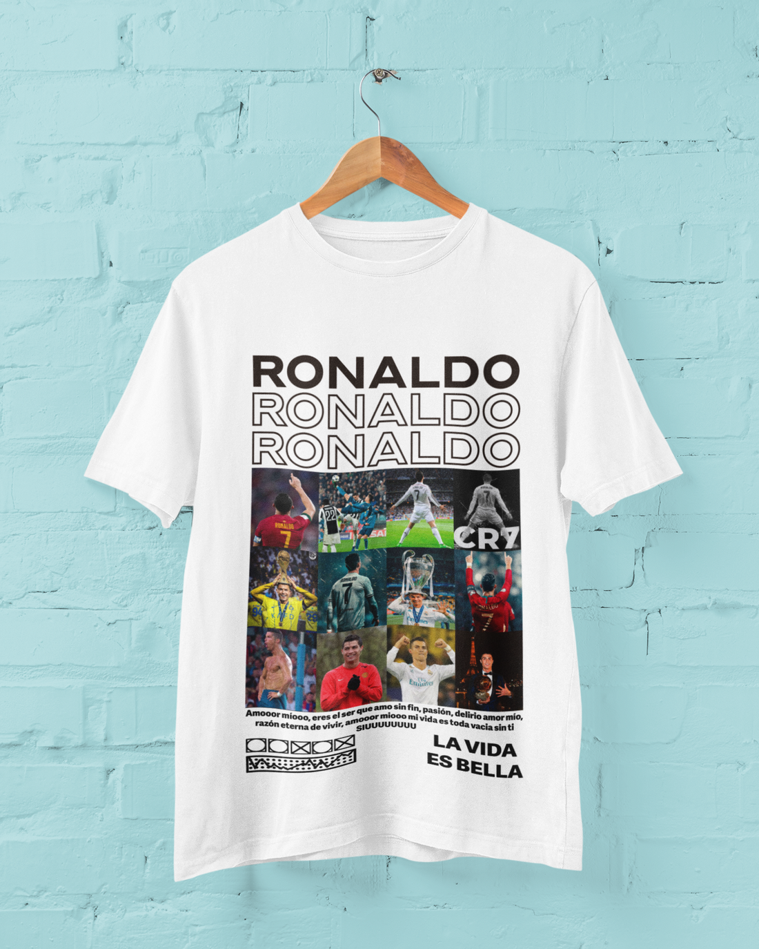 Iconic CR7 Moments & Kits Graphic T-Shirt | Legendary Football Player - Unisex Classic Crew T-Shirt by RanggRiwaaz