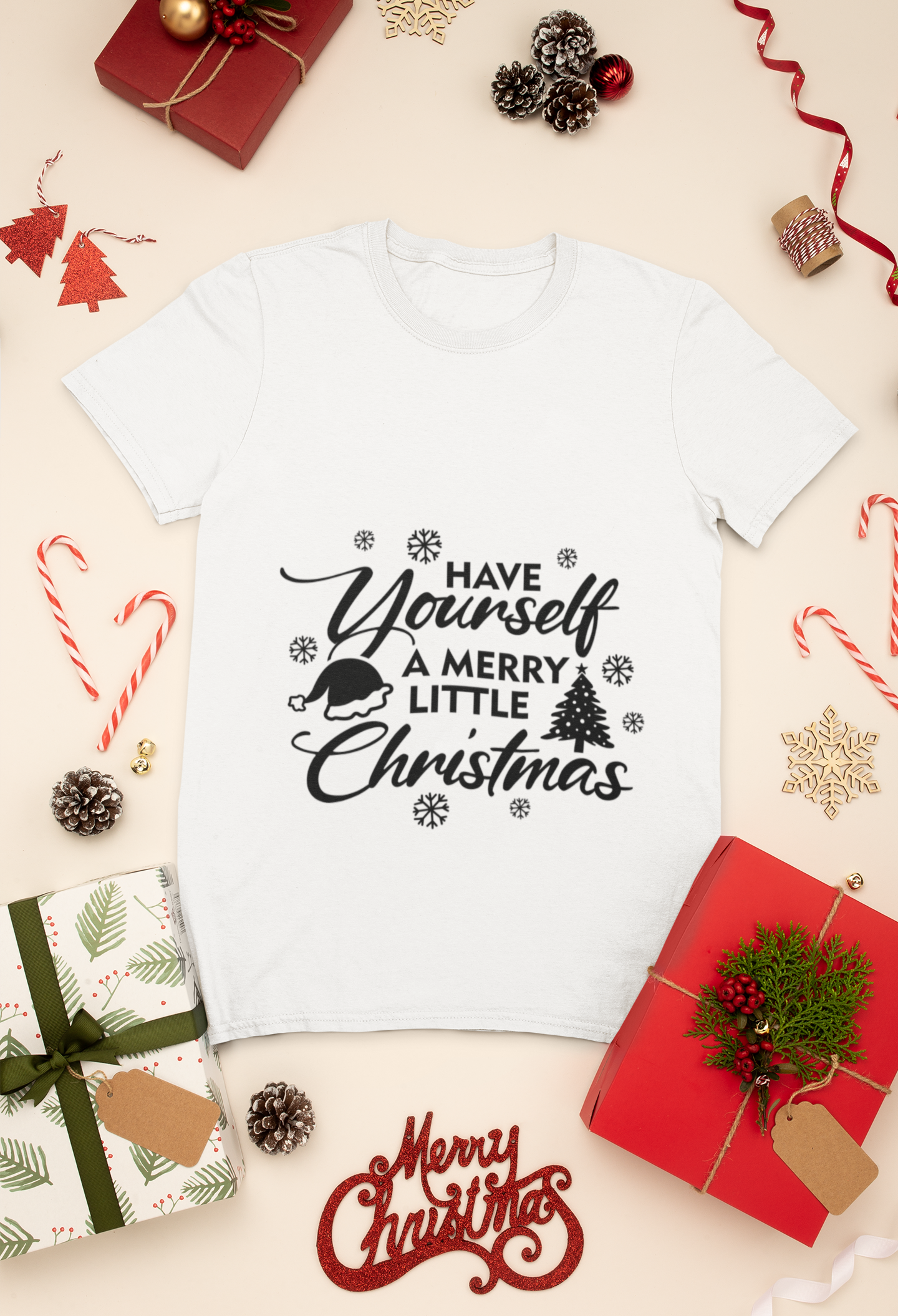 "Have Yourself a Merry Little Christmas" - Family T-shirt for Christmas Eve/Christmas Celebration by RanggRiwaaz