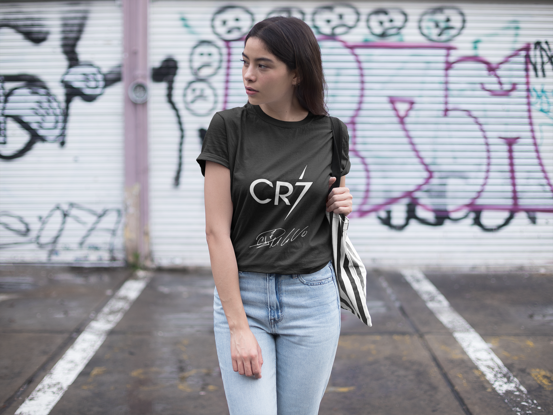 The GOAT Collection: CR7 Signature Edition - Unisex Classic Crew T-Shirt by RanggRiwaaz