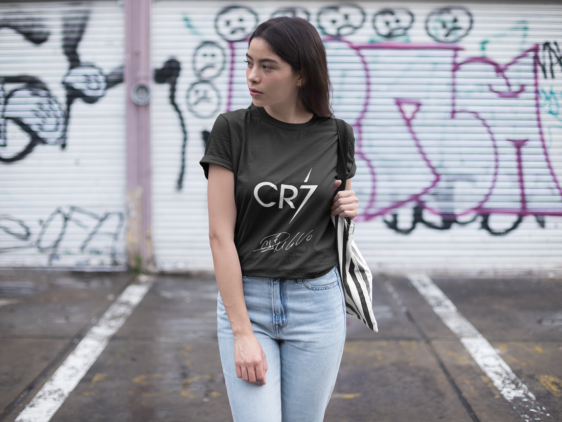 The GOAT Collection: CR7 Signature Edition - Unisex Classic Crew T-Shirt by RanggRiwaaz