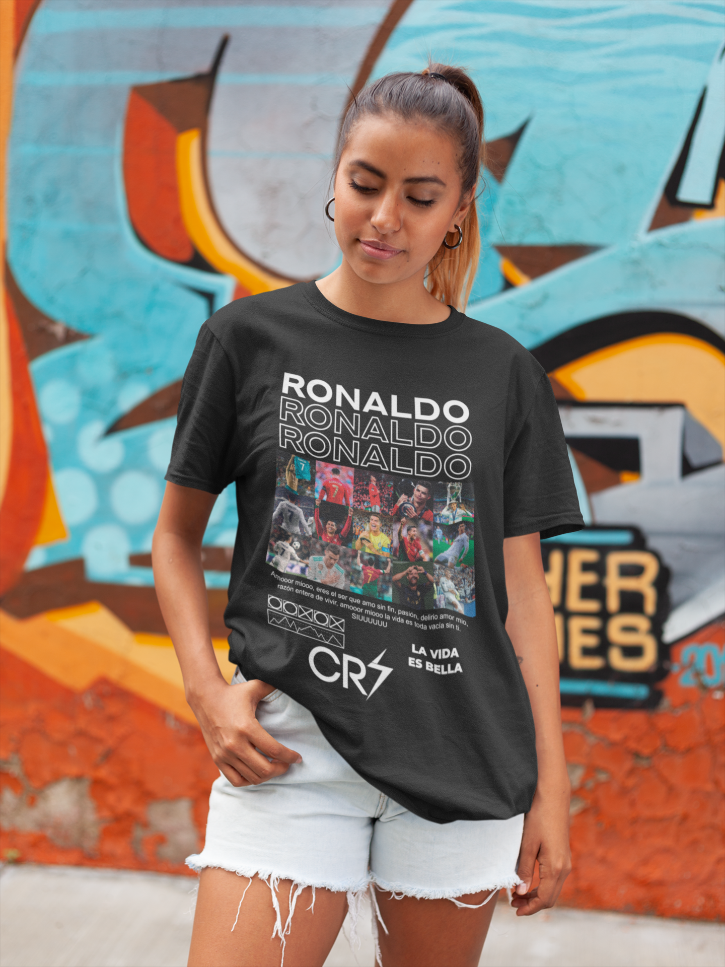 Cristiano Ronaldo Career Collage T-Shirt | CR7 Legacy Moments - Unisex Classic Crew T-Shirt by RanggRiwaaz