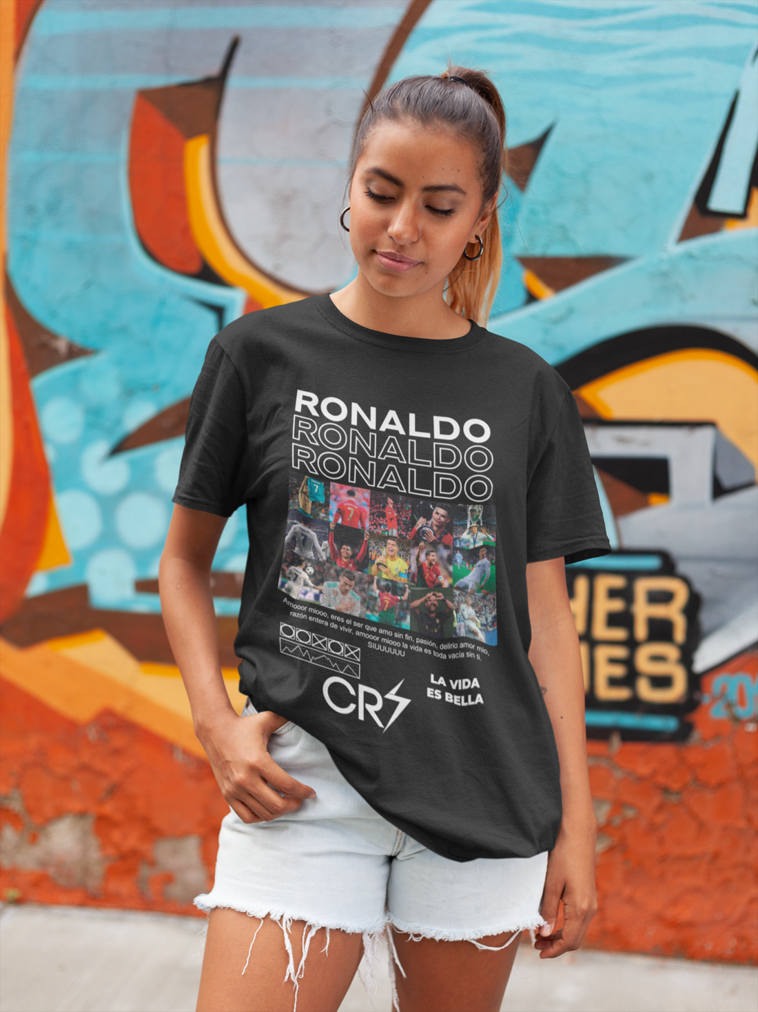 Cristiano Ronaldo Career Collage T-Shirt | CR7 Legacy Moments - Unisex Classic Crew T-Shirt by RanggRiwaaz