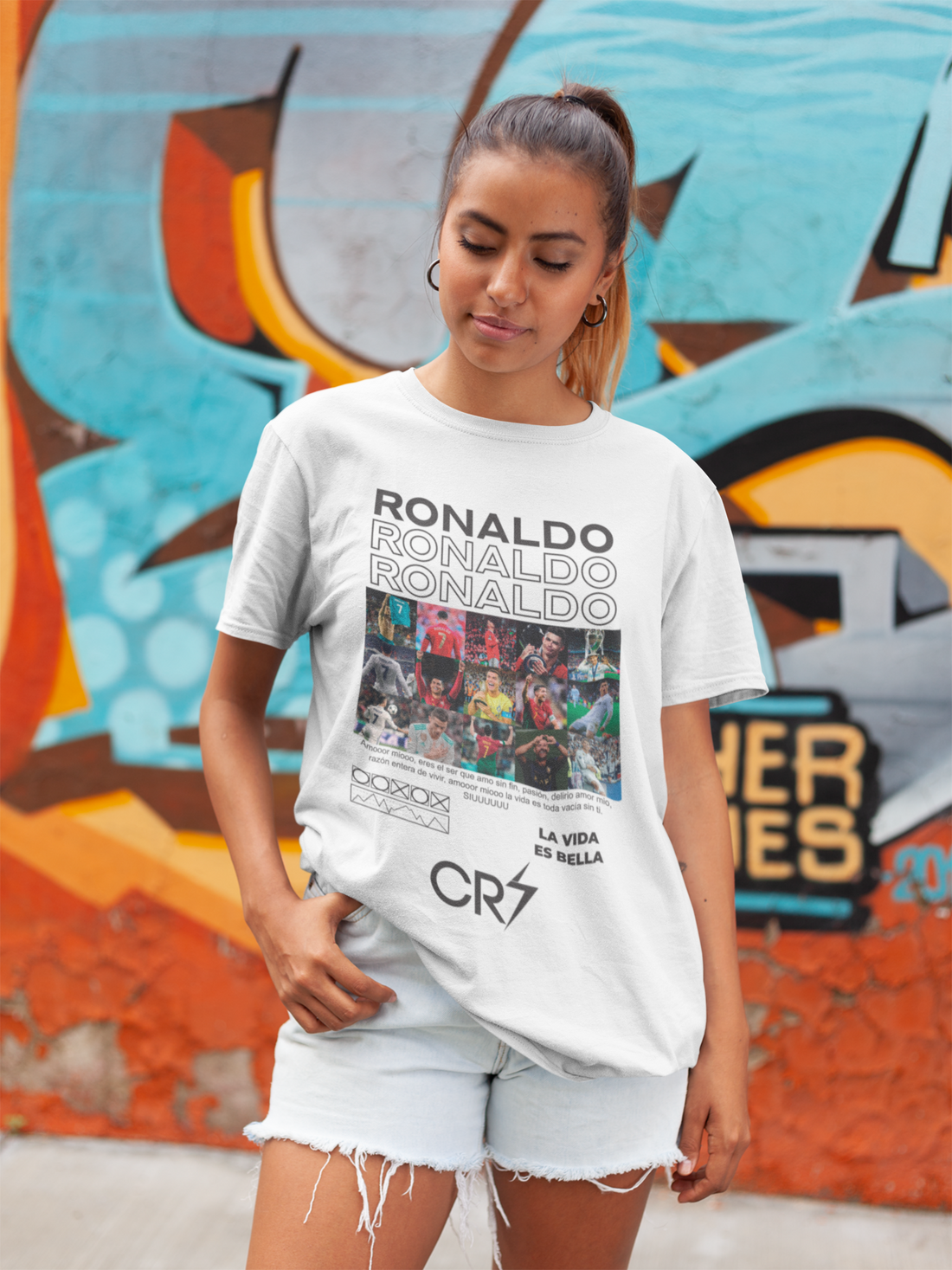 CR7 Legacy Collage T-Shirt | Cristiano Ronaldo Career Moments Fan - Unisex Classic Crew T-Shirt by RanggRiwaaz