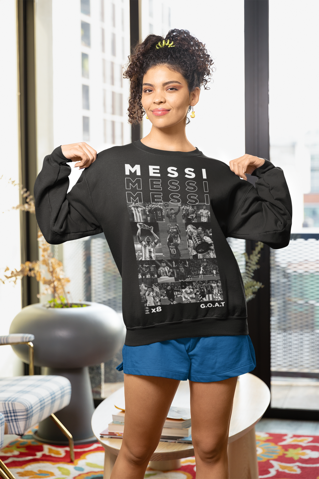 The Complete GOAT: Lionel Messi Football Legend Collage - Unisex Sweatshirt by RanggRiwaaz