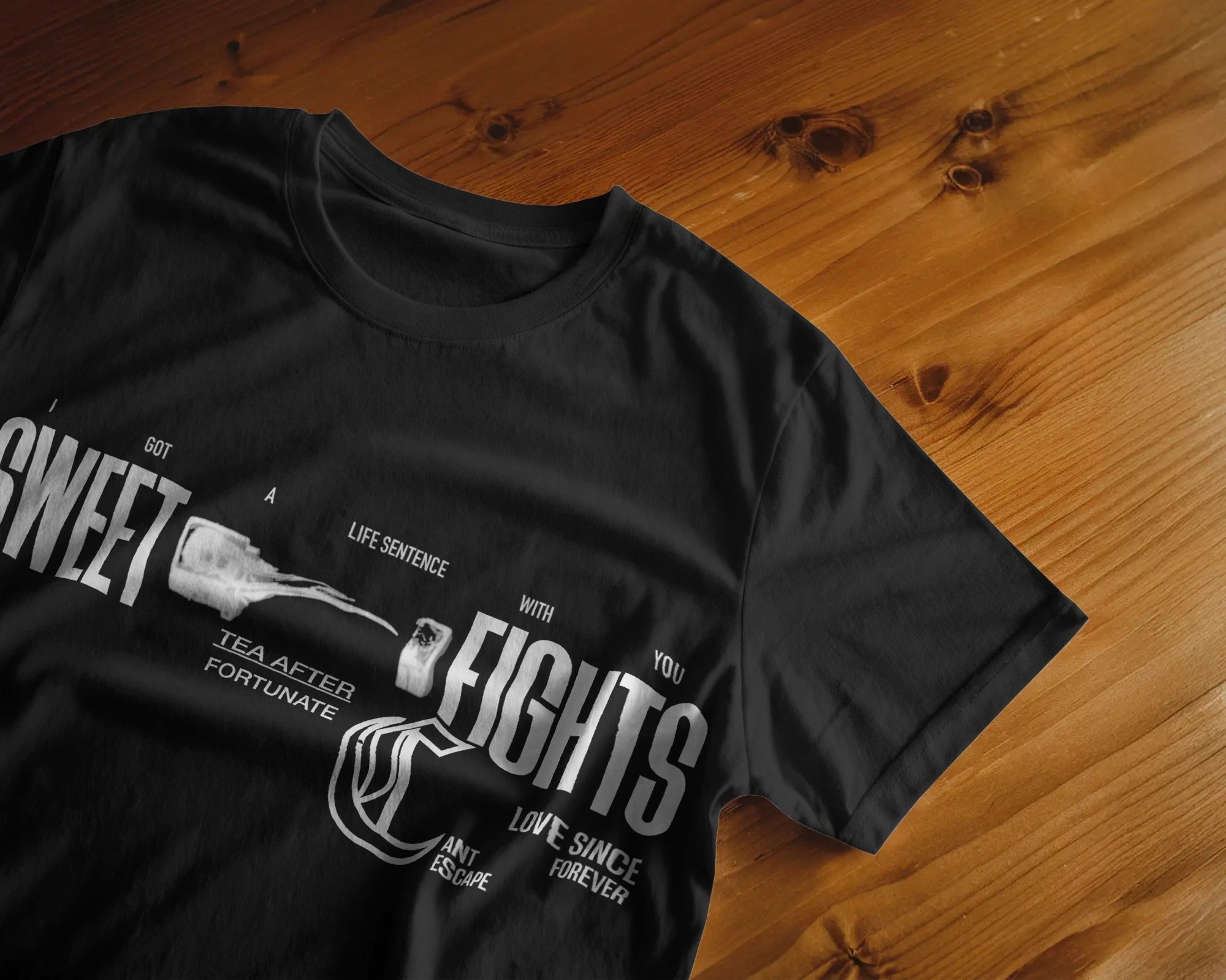 Sweet Fights Tea After Fortunate" Unisex T-Shirt - Unique Abstract Quote Tee by RanggRiwaaz