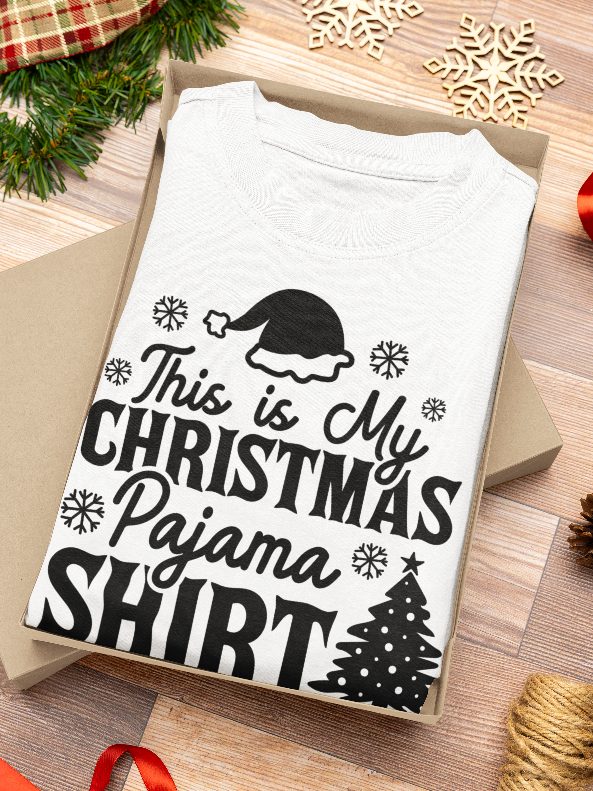 "This Is My Christmas Pajama Shirt" - Family T-shirt for Christmas Eve, Christmas celebration by RanggRiwaaz
