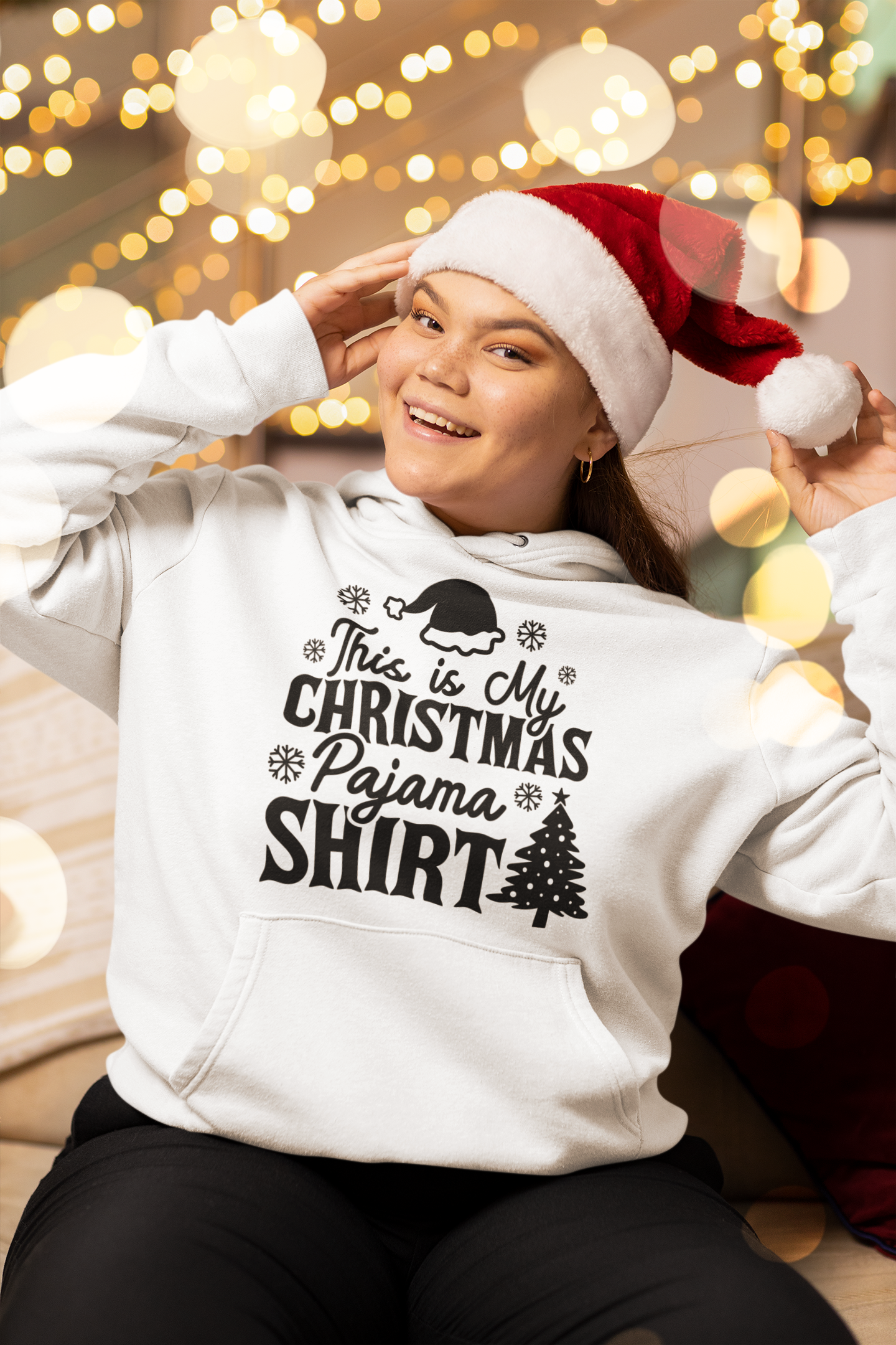 "This Is My Christmas Pajama Shirt" - Unisex Hoodie for Christmas Eve, Christmas celebration by RanggRiwaaz