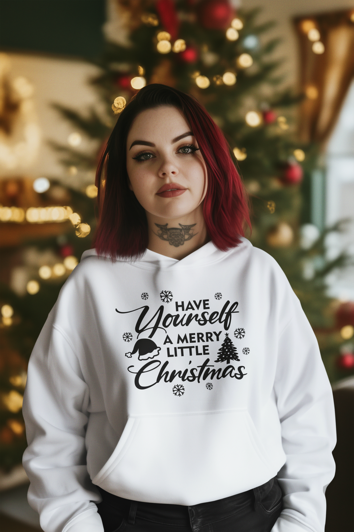 "Have Yourself a Merry Little Christmas" - Unisex Hoodie for Christmas Eve/Christmas Celebration by RanggRiwaaz