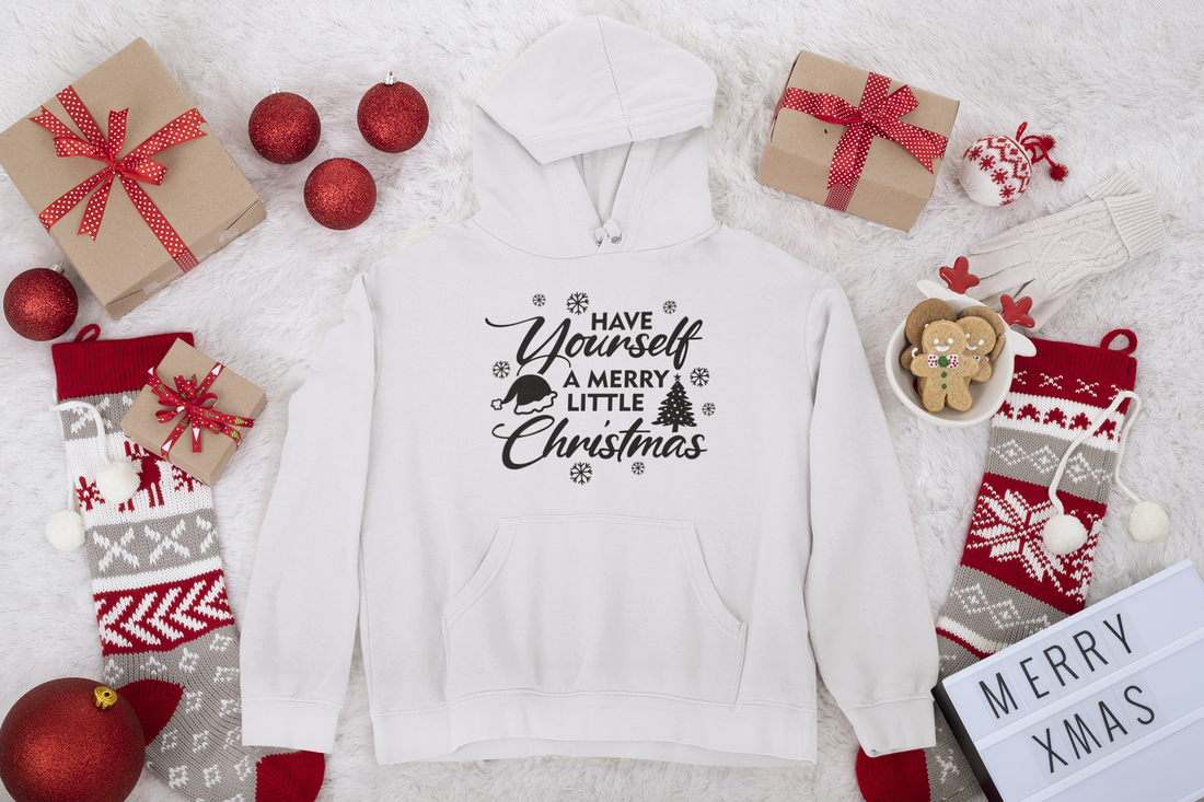 "Have Yourself a Merry Little Christmas" - Unisex Hoodie for Christmas Eve/Christmas Celebration by RanggRiwaaz