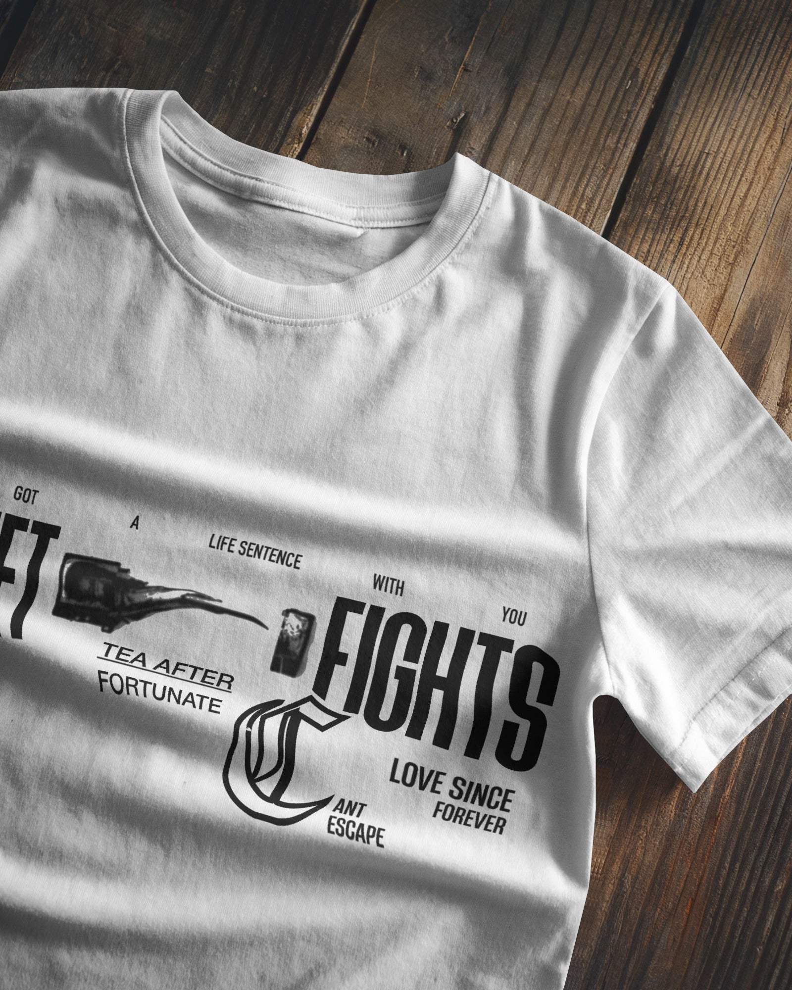 Sweet Fights Tea After Fortunate" Unisex T-Shirt - Unique Abstract Quote Tee by RanggRiwaaz