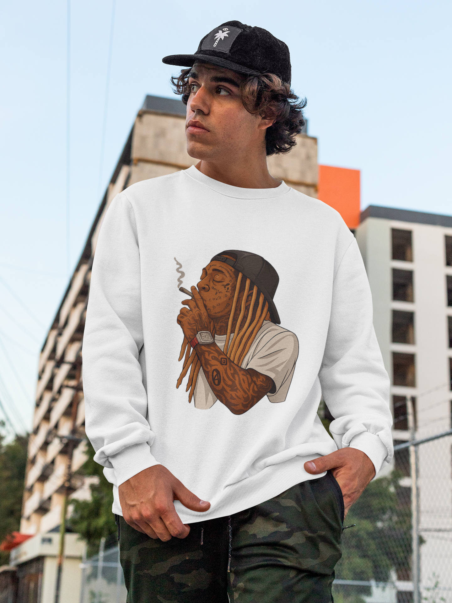 Lil Wayne Graphic Sweatshirt | Hip Hop Legend | Weezy Rap Merch | Streetstyle Unisex Sweatshirt by RanggRiwaaz