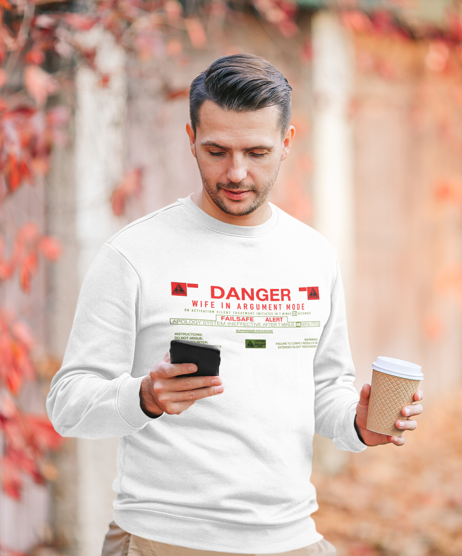 Danger "Wife In Argument Mode" Sweatshirt - Funny Gift for Spouse by RanggRiwaaz